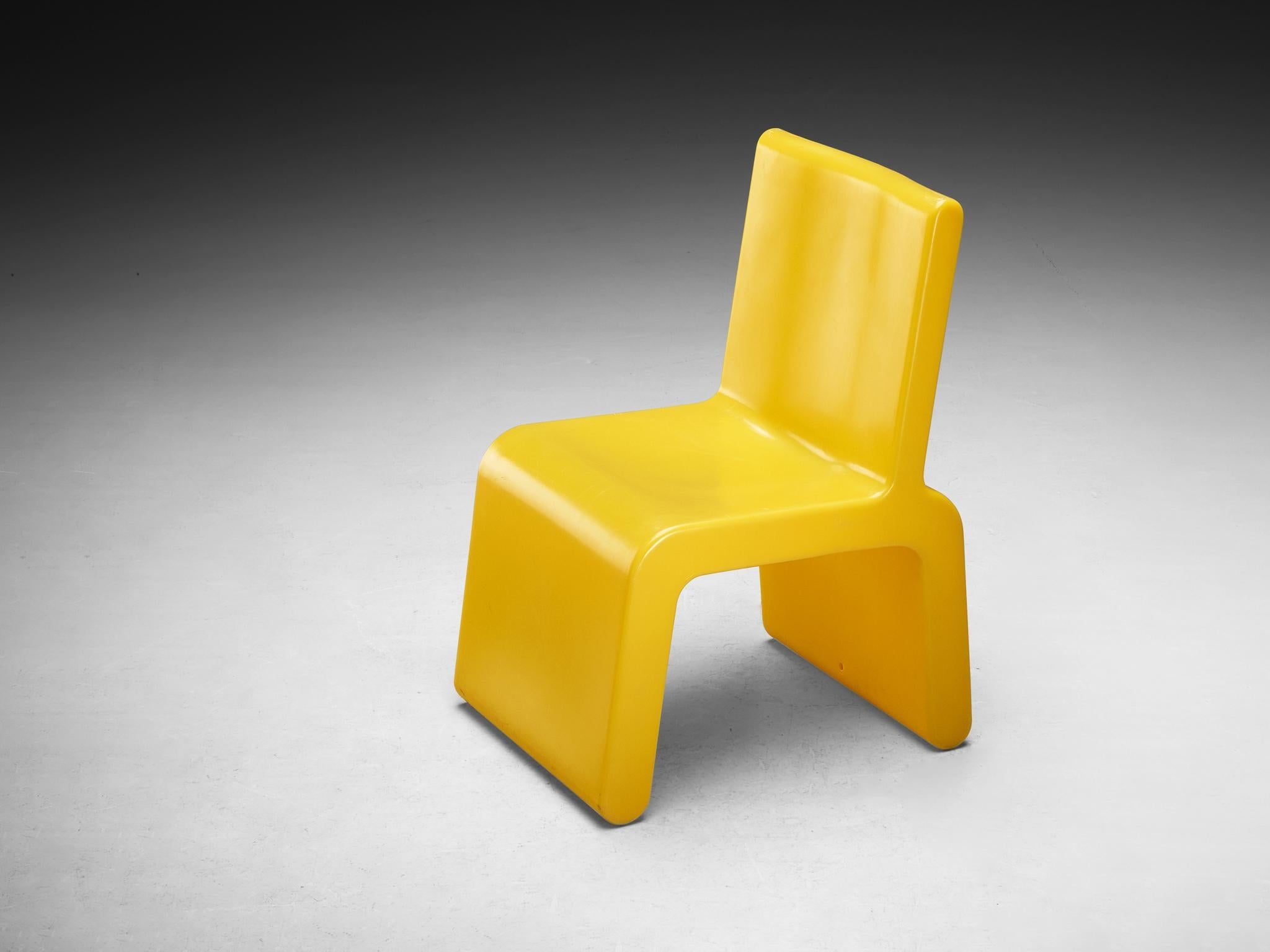 Marc Newson 'Kiss the Future' Chair in Yellow Molded Polypropylene