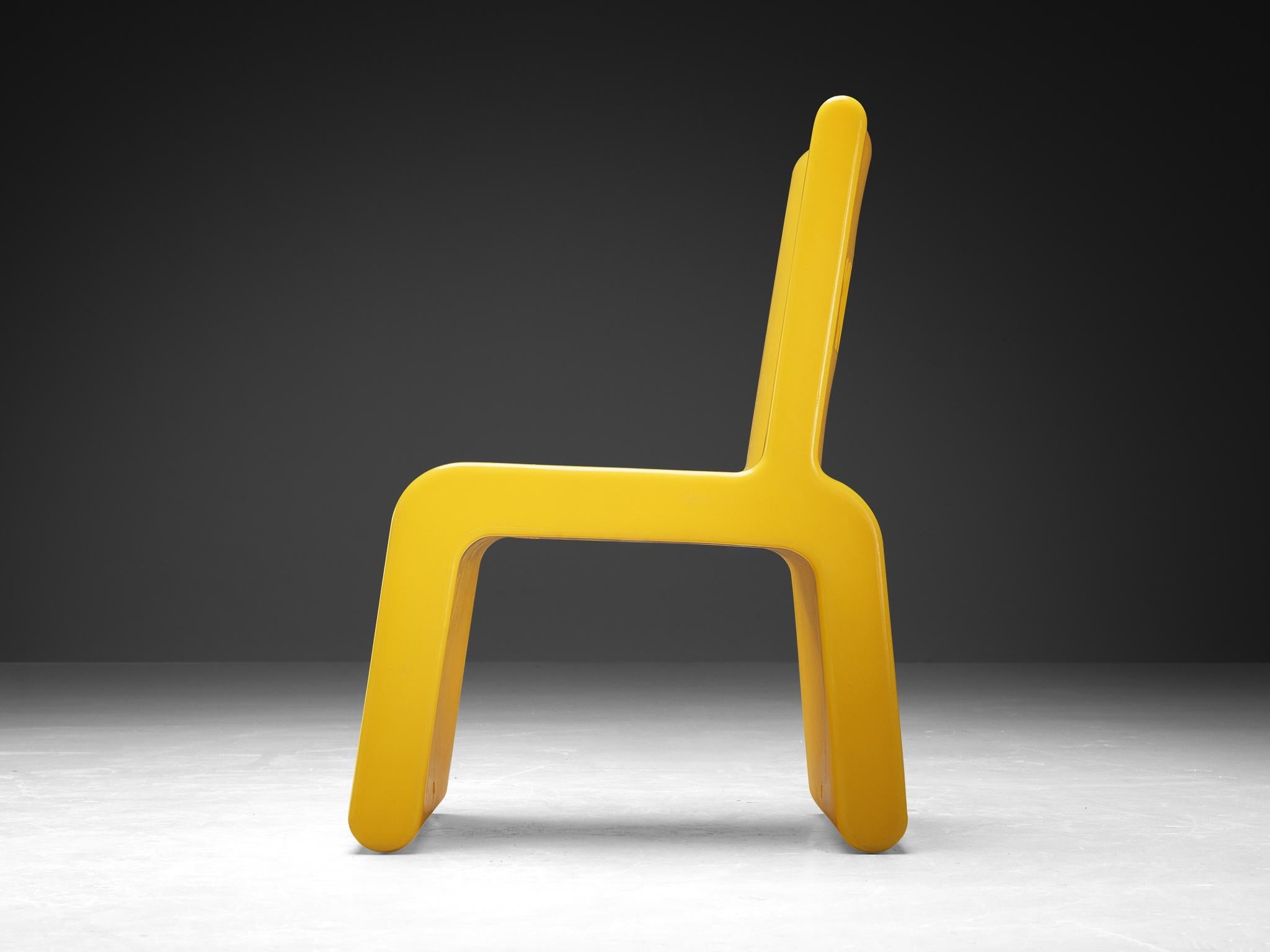 Marc Newson 'Kiss the Future' Chair in Yellow Molded Polypropylene