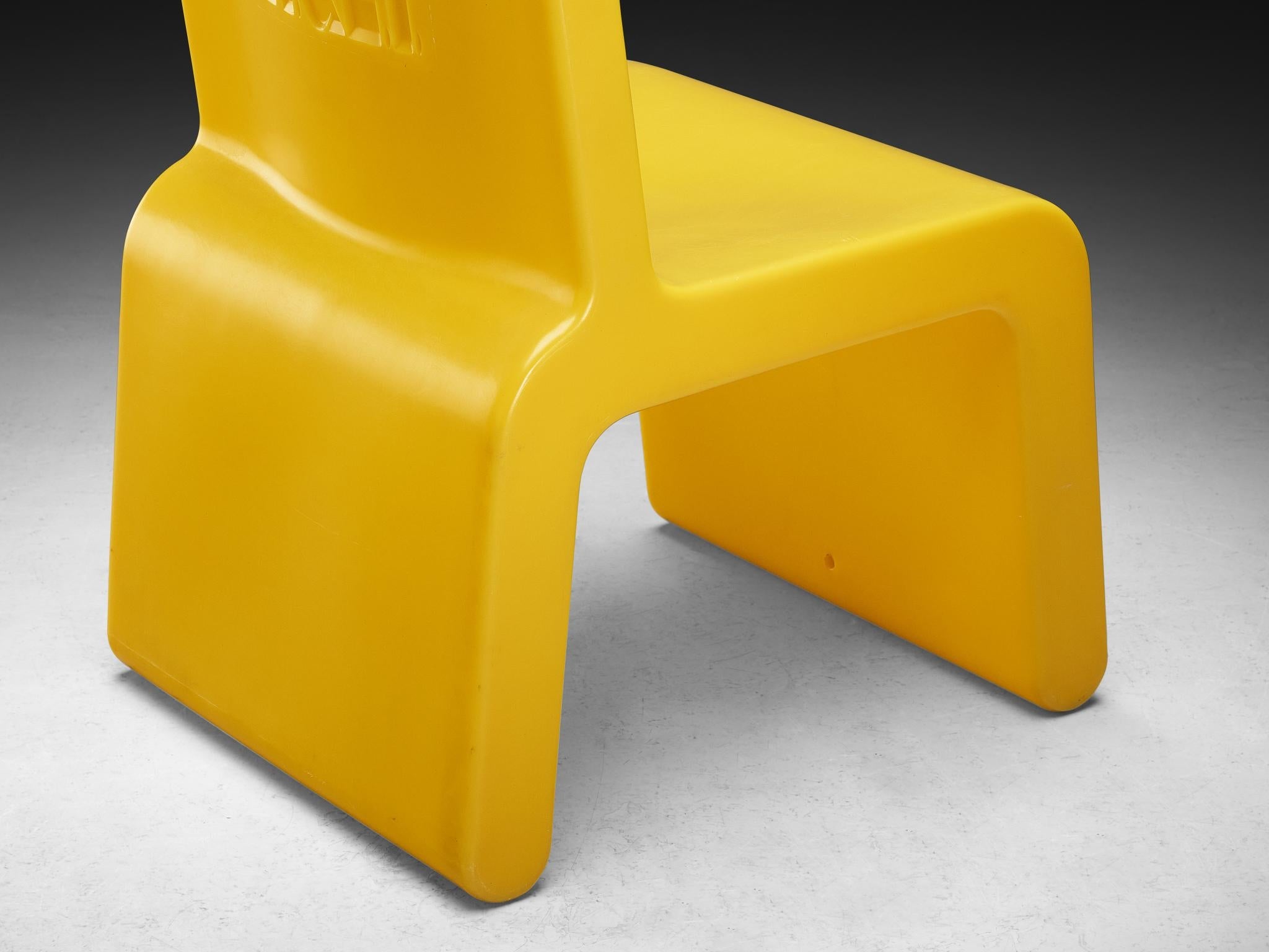 Marc Newson 'Kiss the Future' Chair in Yellow Molded Polypropylene