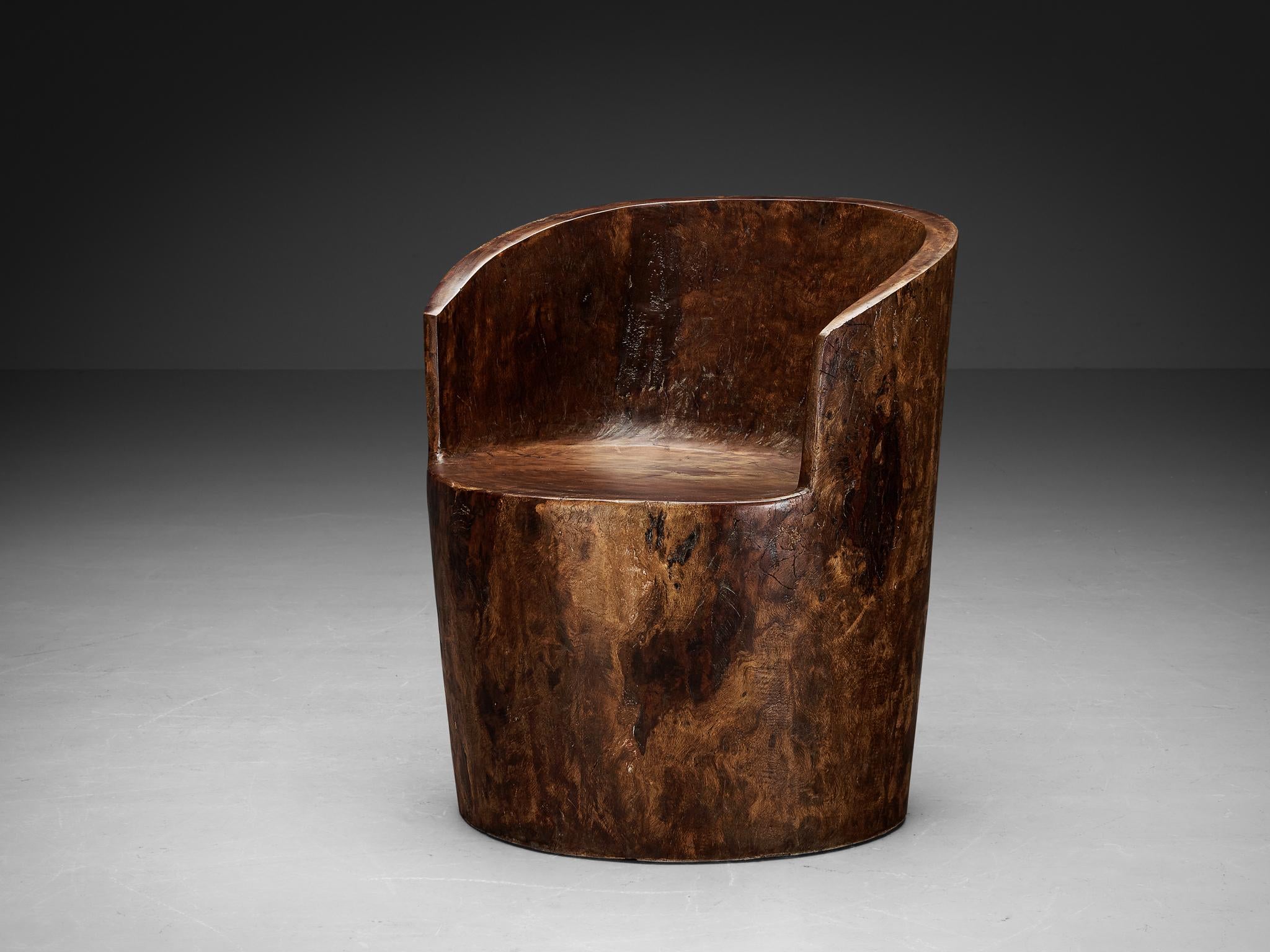 José Zanine Caldas Hand-Carved ‘Pilão’ Chair in Brazilian Hardwood