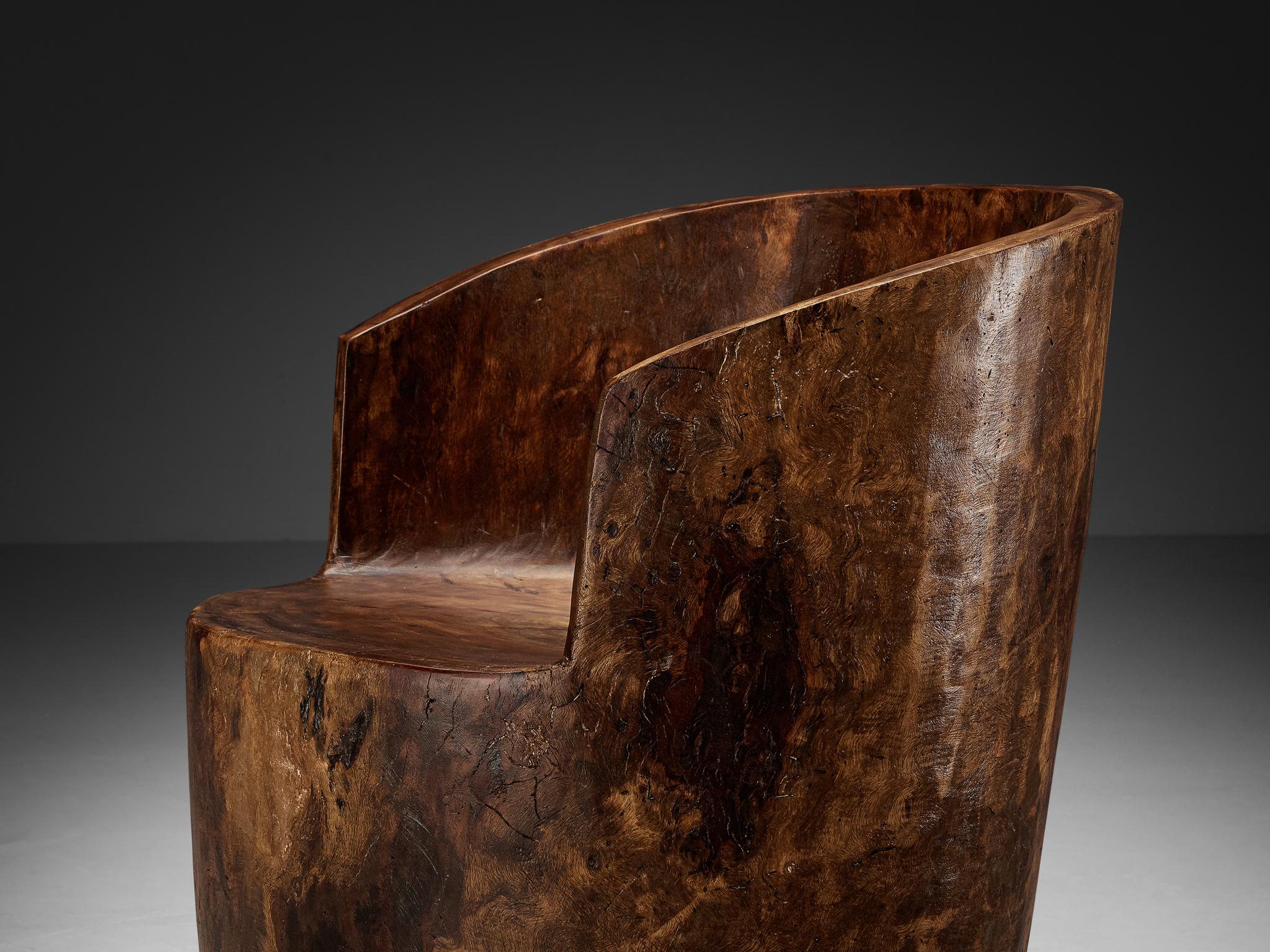 José Zanine Caldas Hand-Carved ‘Pilão’ Chair in Brazilian Hardwood