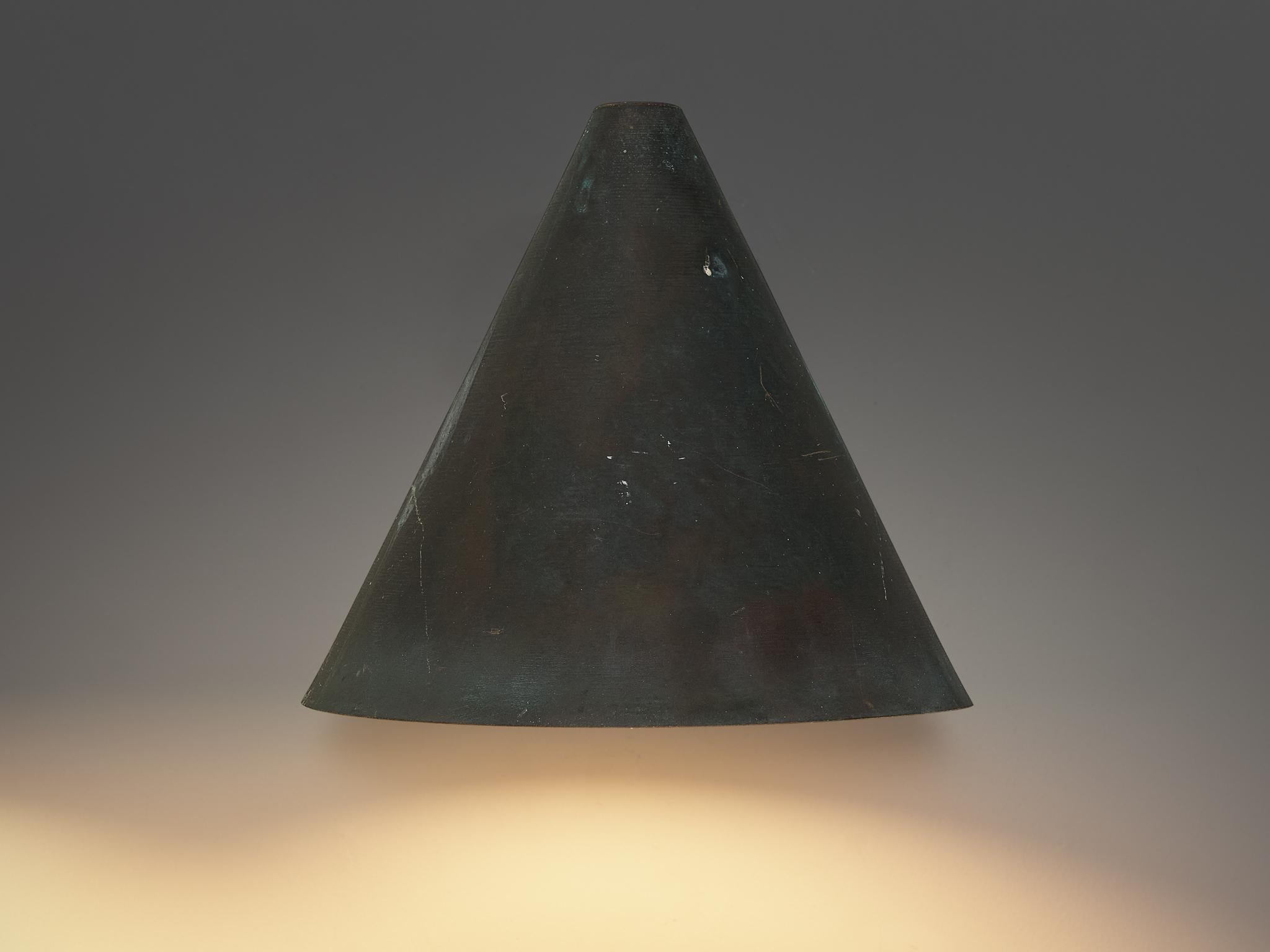 Hans-Agne Jakobsson 'Tratten' Wall Lights in Patinated Copper