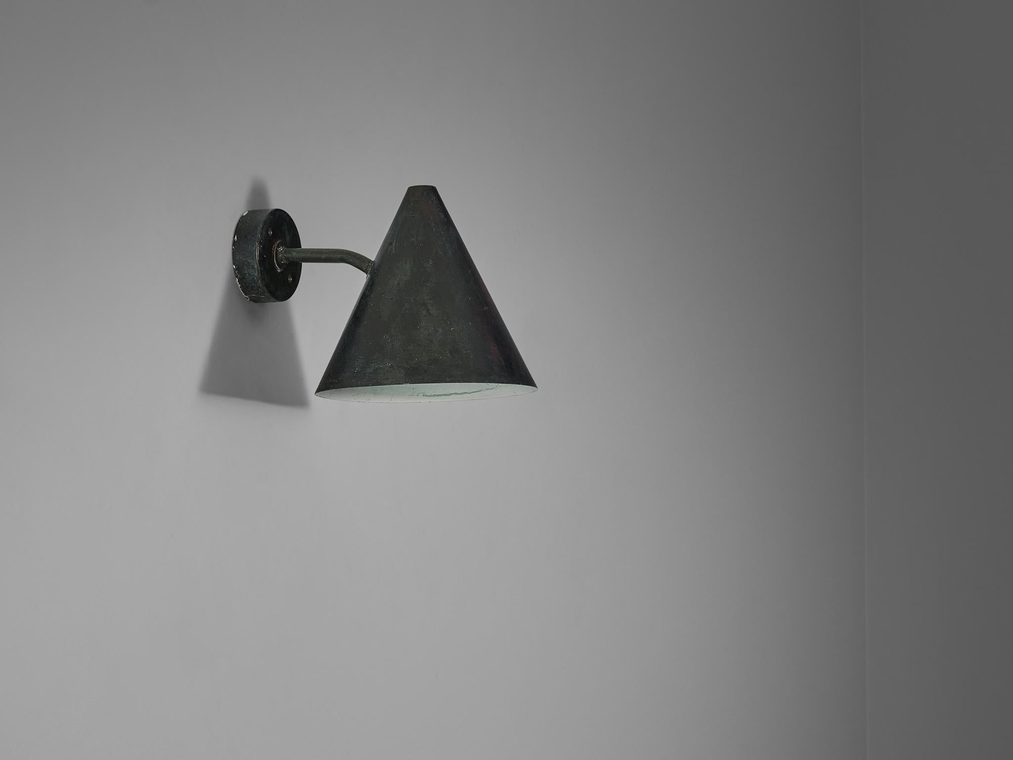 Hans-Agne Jakobsson 'Tratten' Wall Light in Patinated Copper