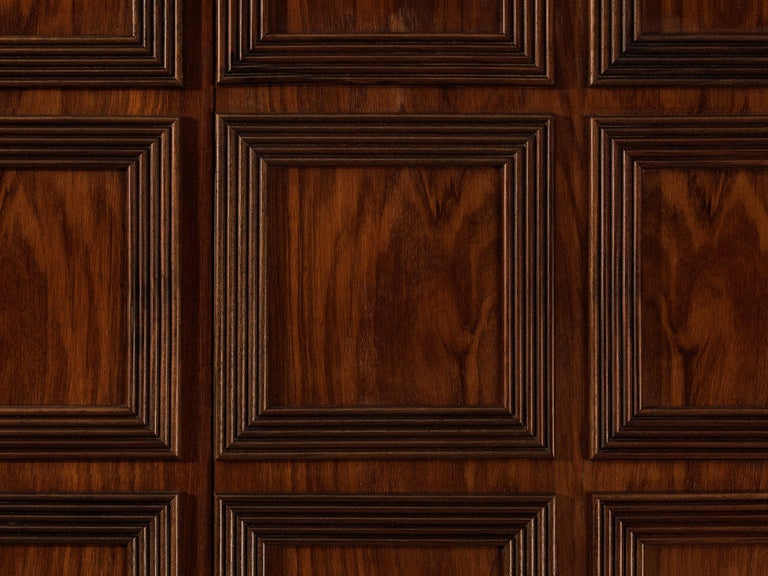 Large Italian Art Deco Wardrobe or Sideboard in Walnut 1940s