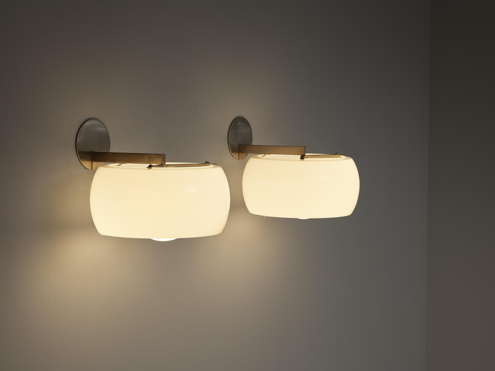 Vico Magistretti for Artemide Clinio Wall Lights in Glass