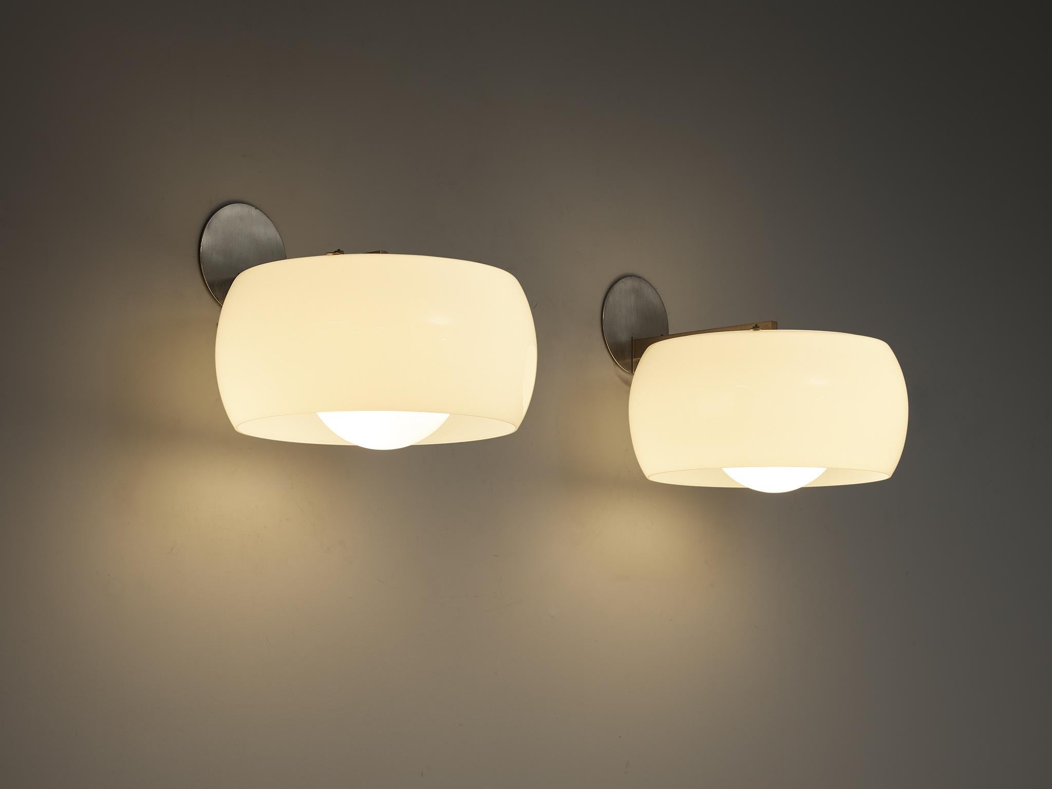 Vico Magistretti for Artemide Clinio Wall Lights in Glass