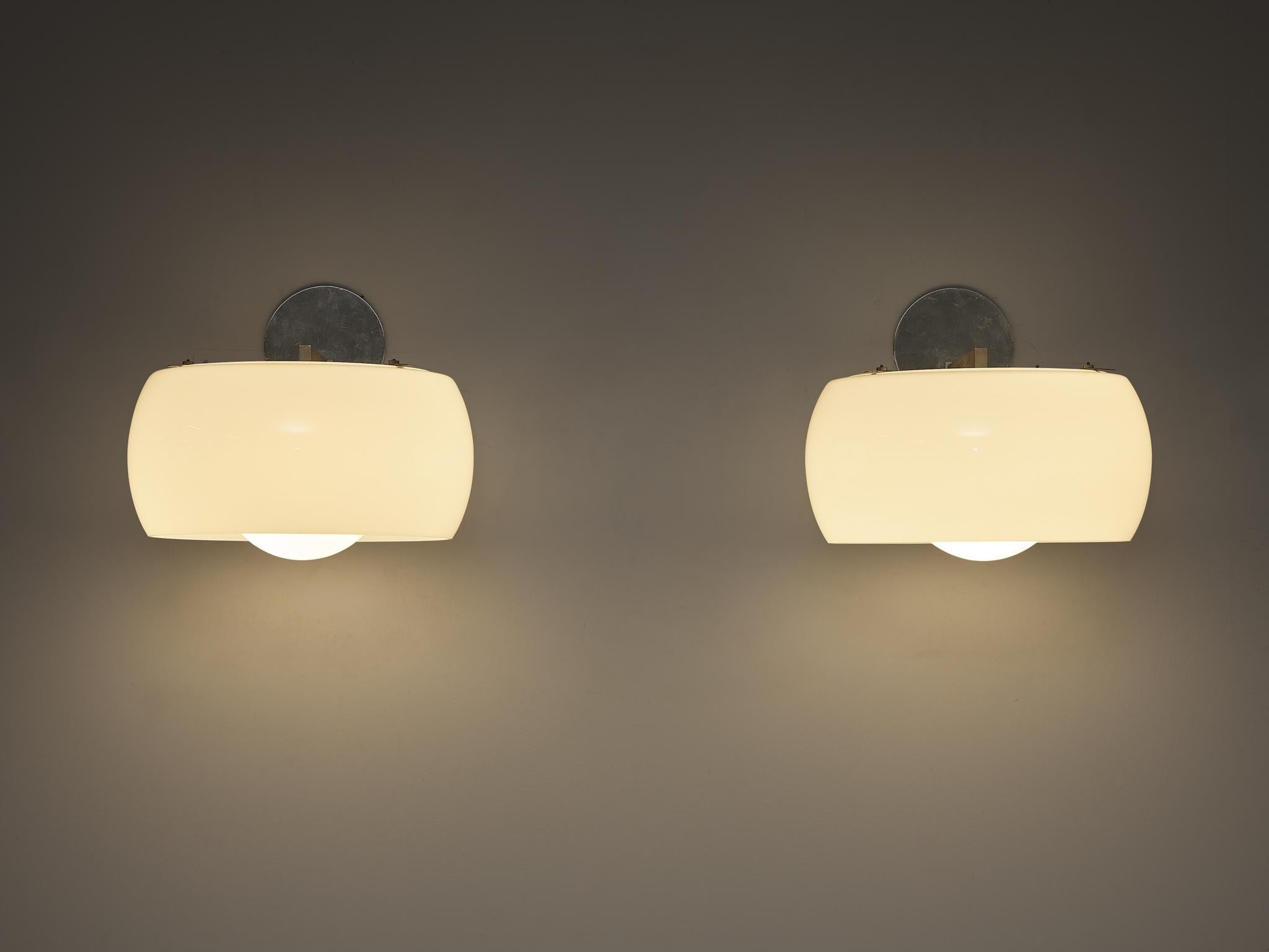 Vico Magistretti for Artemide Clinio Wall Lights in Glass