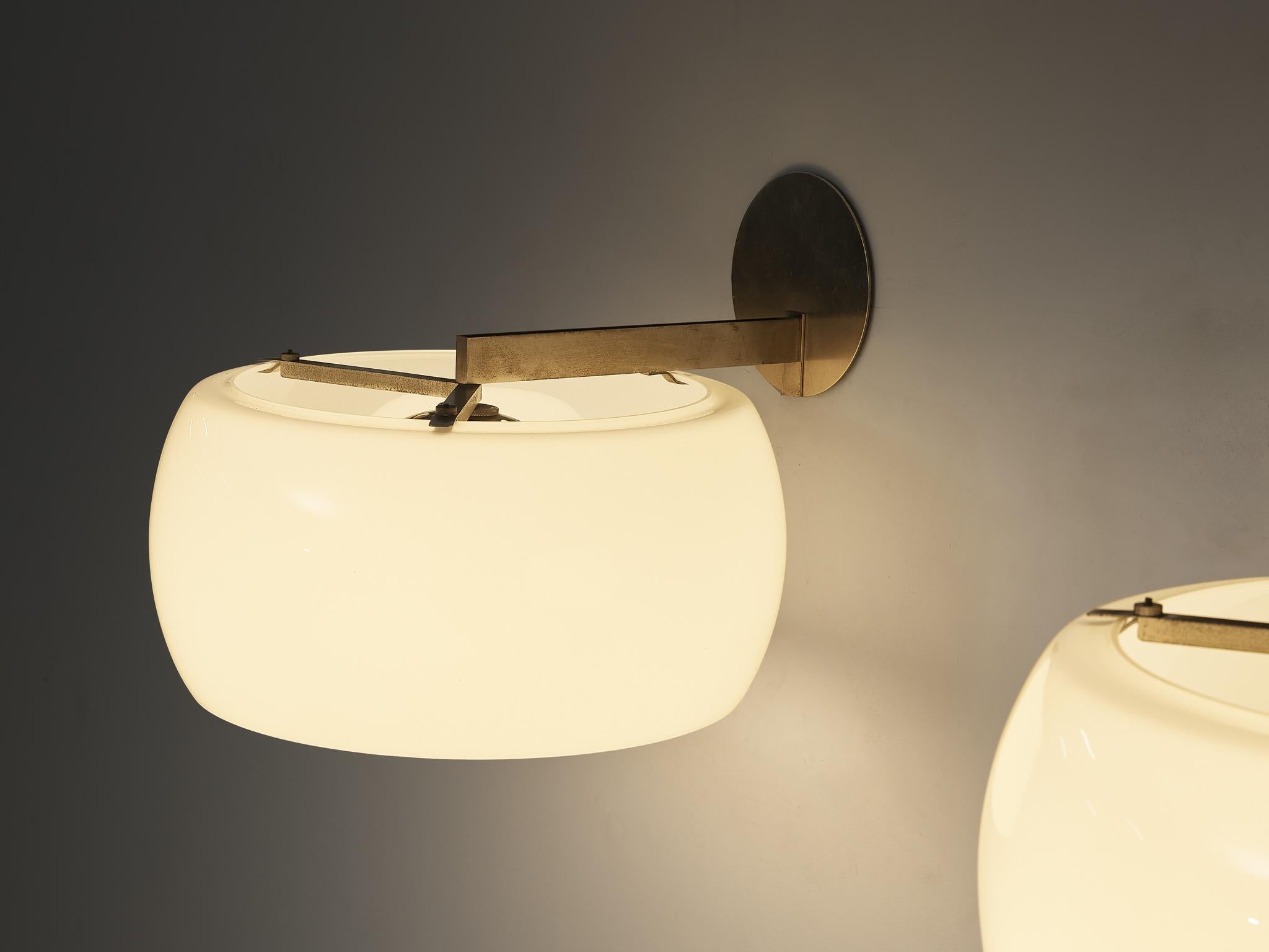 Vico Magistretti for Artemide Clinio Wall Lights in Glass