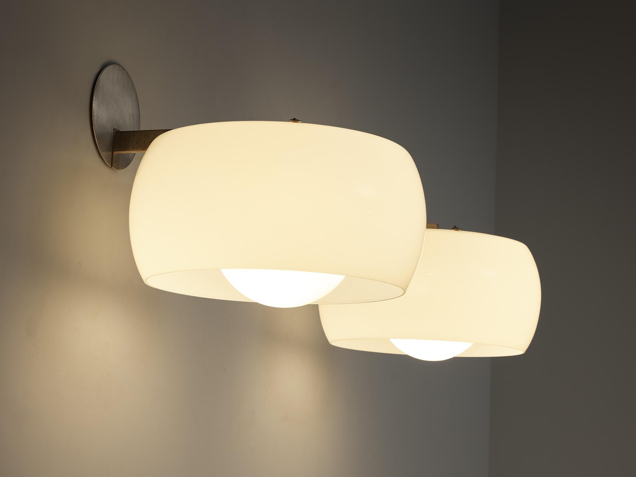 Vico Magistretti for Artemide Clinio Wall Lights in Glass