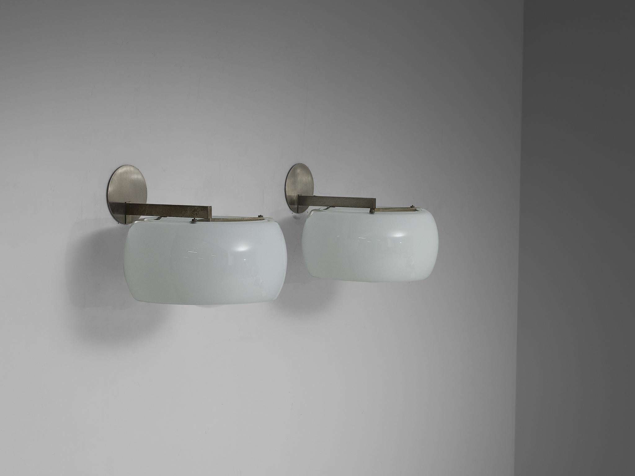 Vico Magistretti for Artemide Clinio Wall Lights in Glass