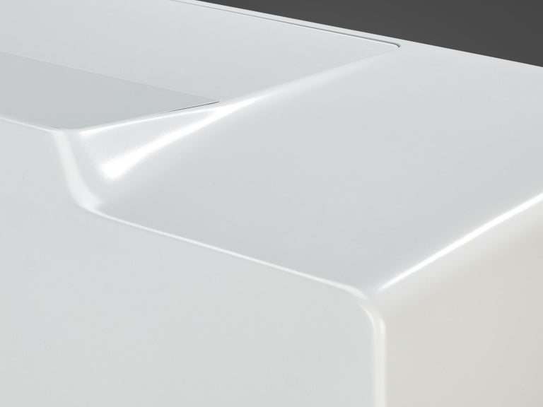 Ernest Igl for Wilhelm Werndl 'Directors' Writing Desk in White Polyurethane