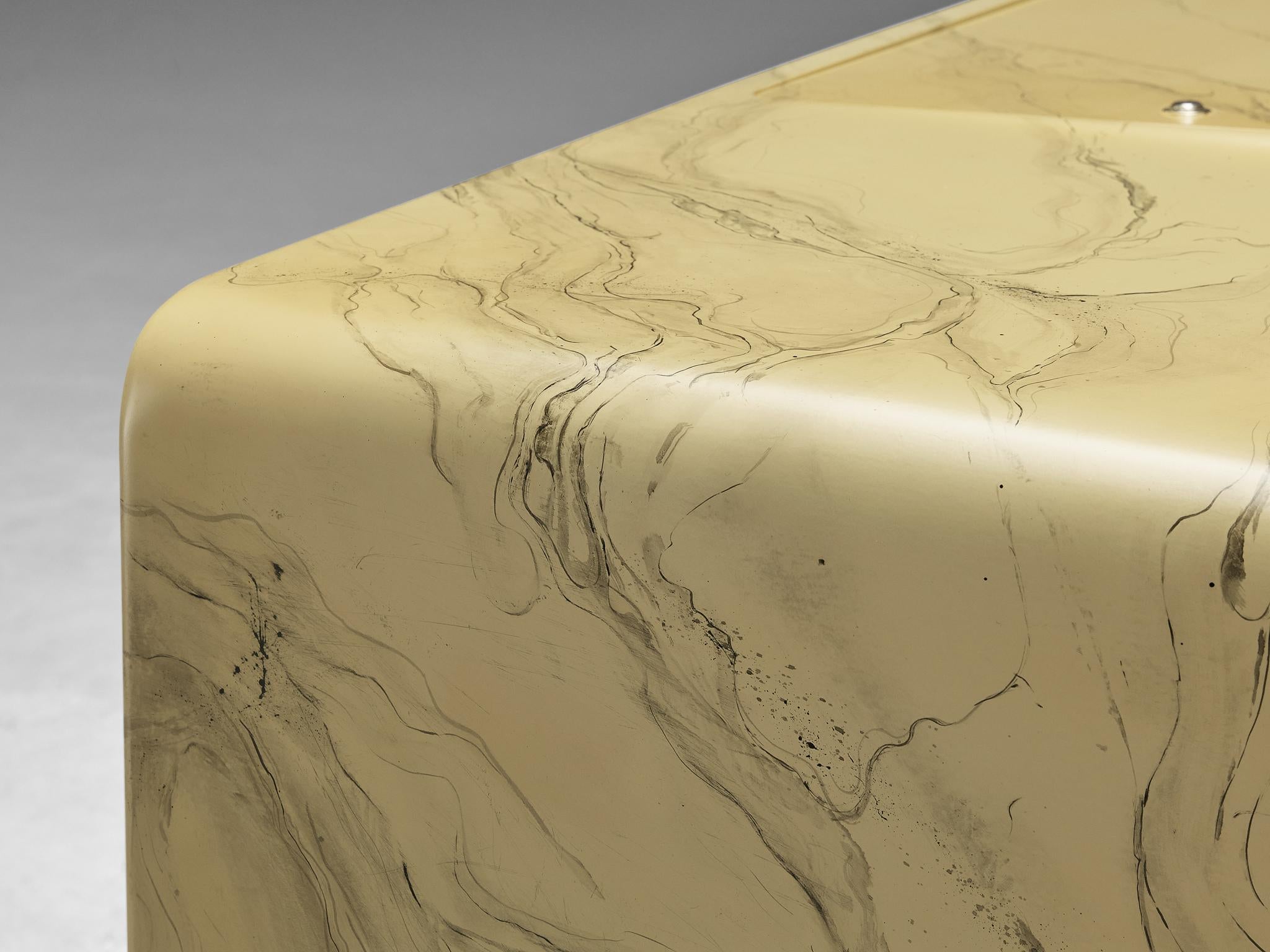 Ernest Igl for Wilhelm Werndl Directors Desk in Marble Look Fiberglass