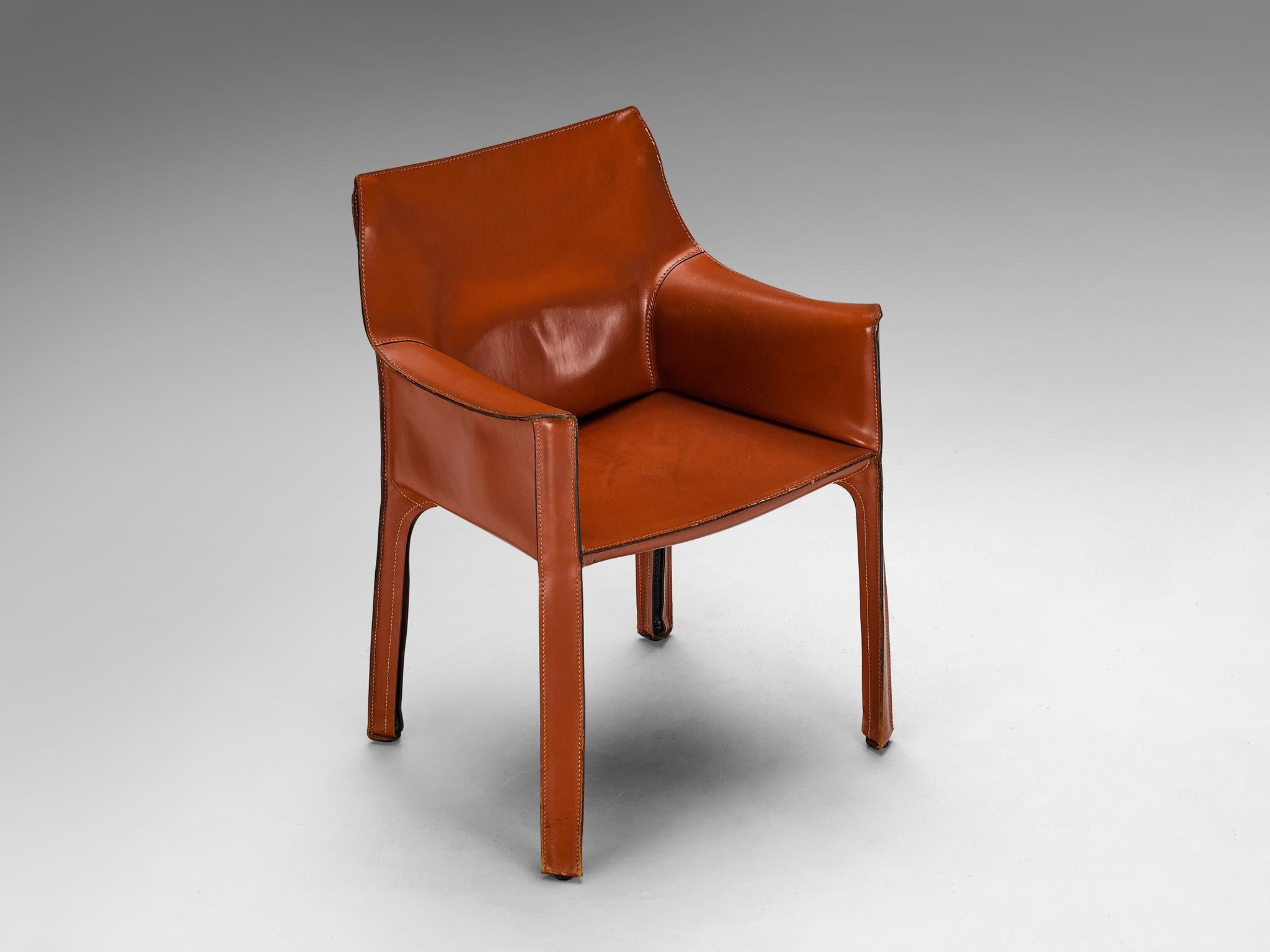 Mario Bellini for Cassina 'CAB 413' Dining Chairs in Leather