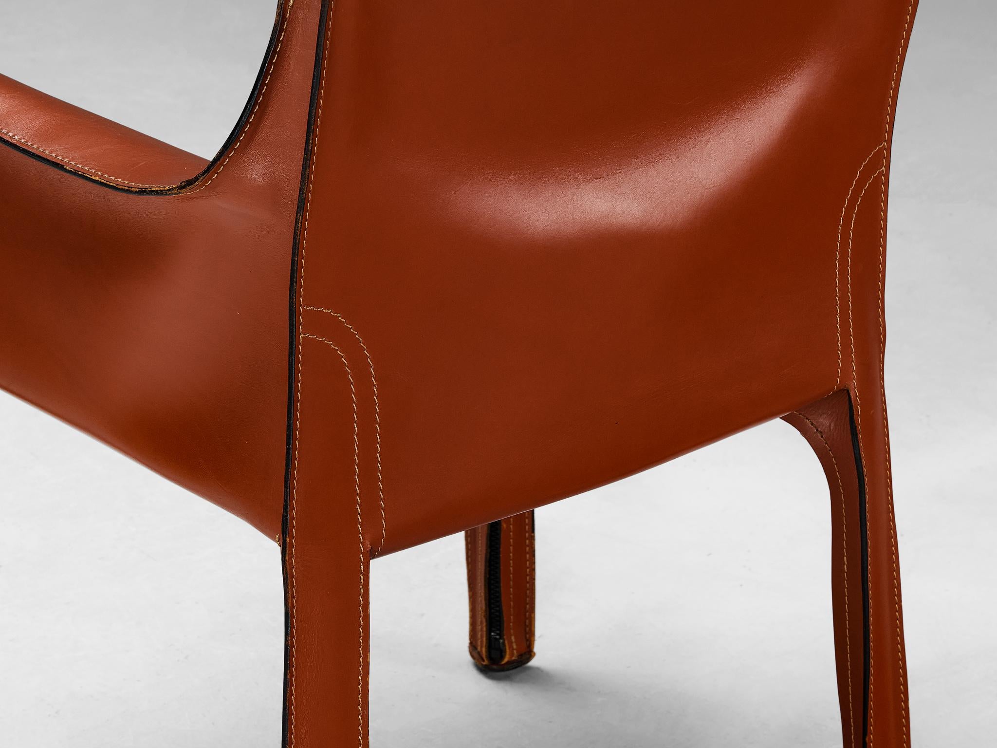 Mario Bellini for Cassina 'CAB 413' Dining Chairs in Leather