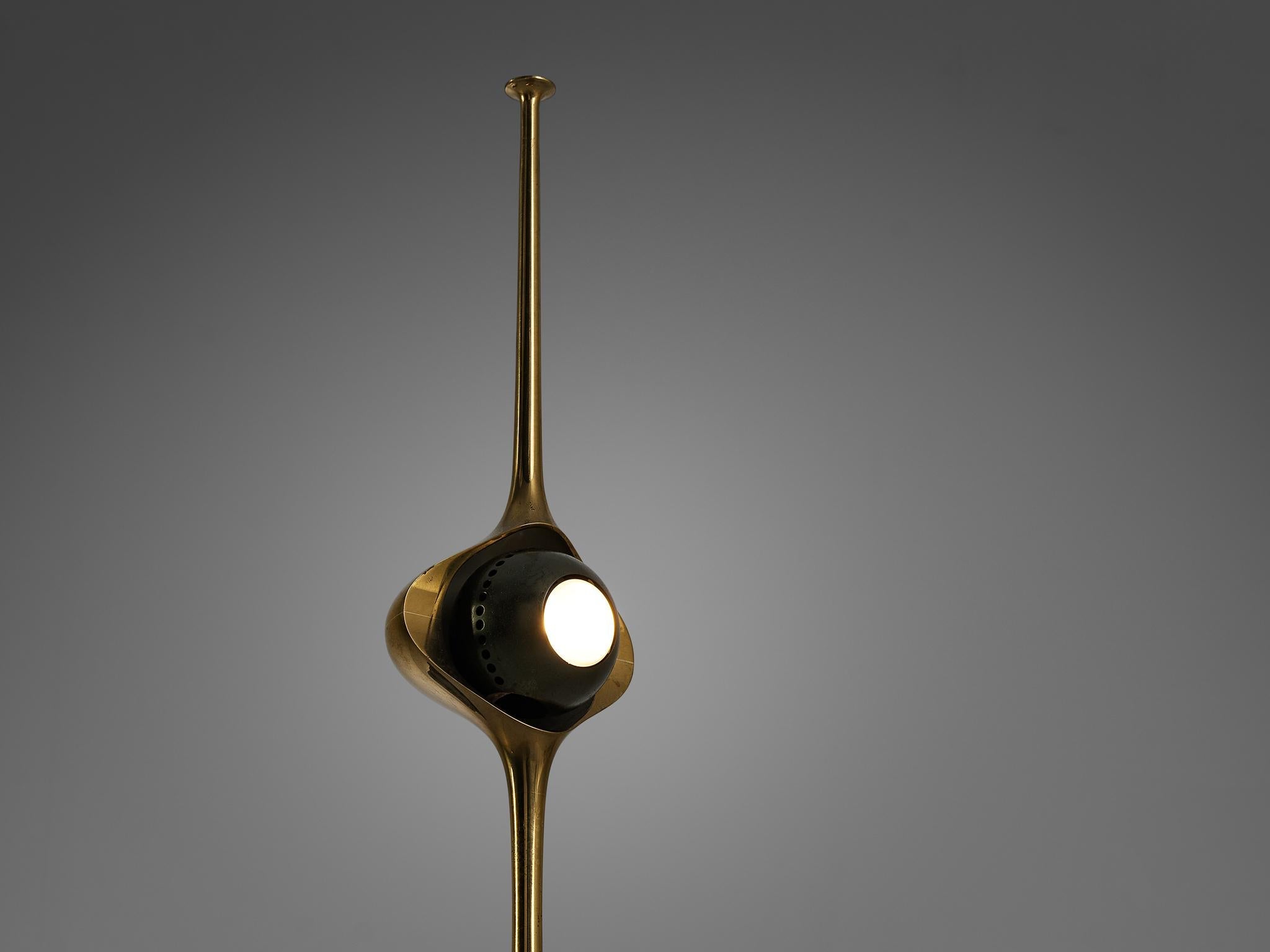 Angelo Lelii for Arredoluce ‘Cobra’ Table Lamp in Brass