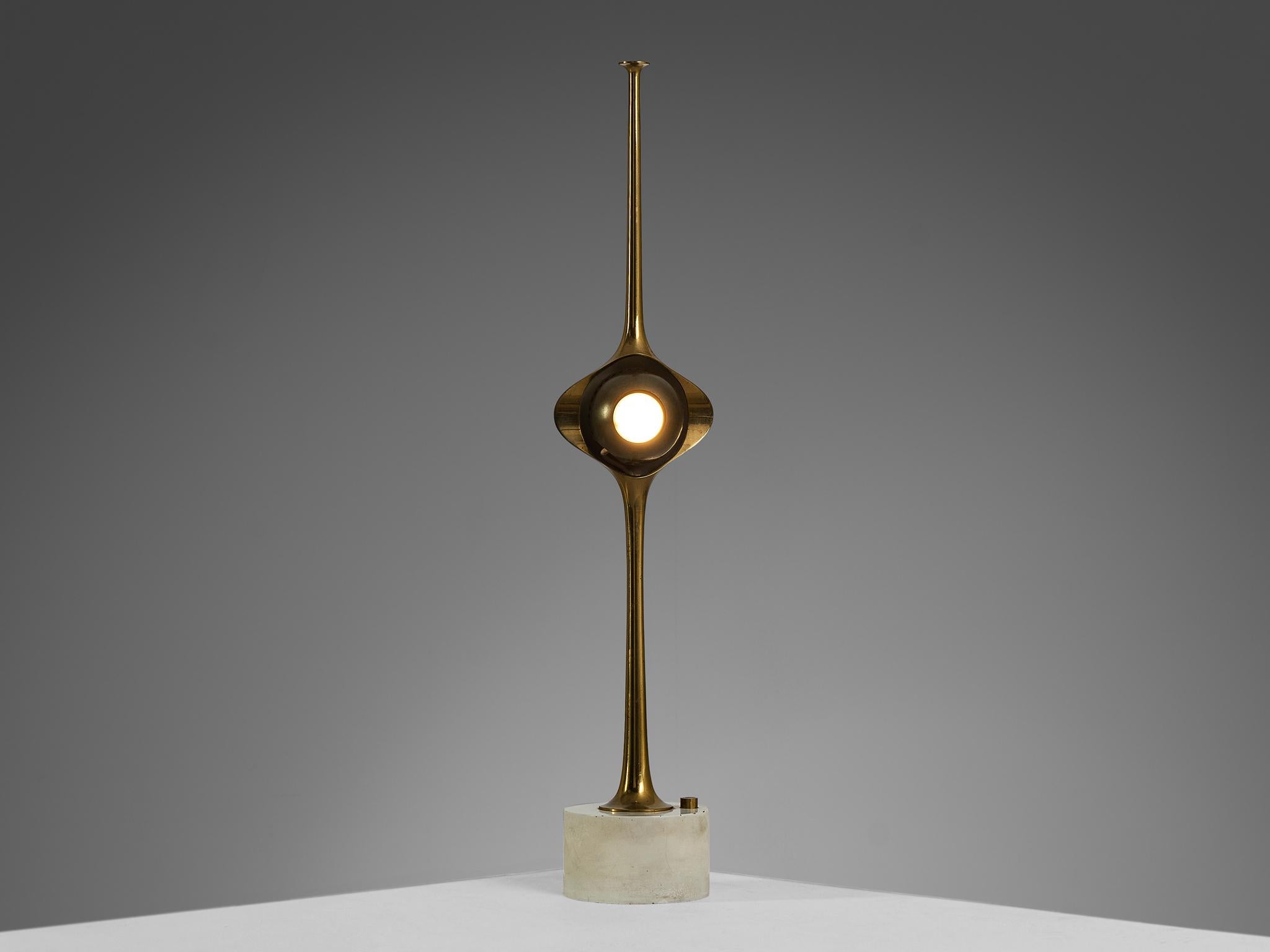 Angelo Lelii for Arredoluce ‘Cobra’ Table Lamp in Brass