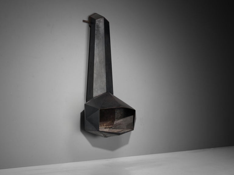 Donbar Faceted Fireplace in Patinated Iron