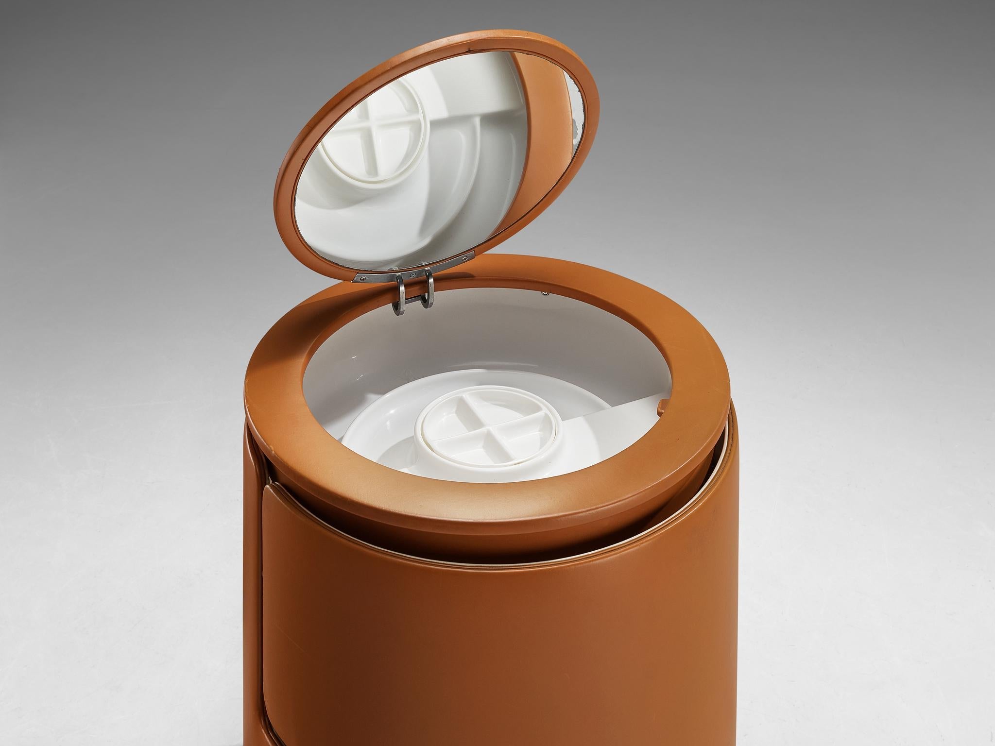 Luigi Massoni ‘Dilly Dally’ Vanity Set in Cognac Leatherette