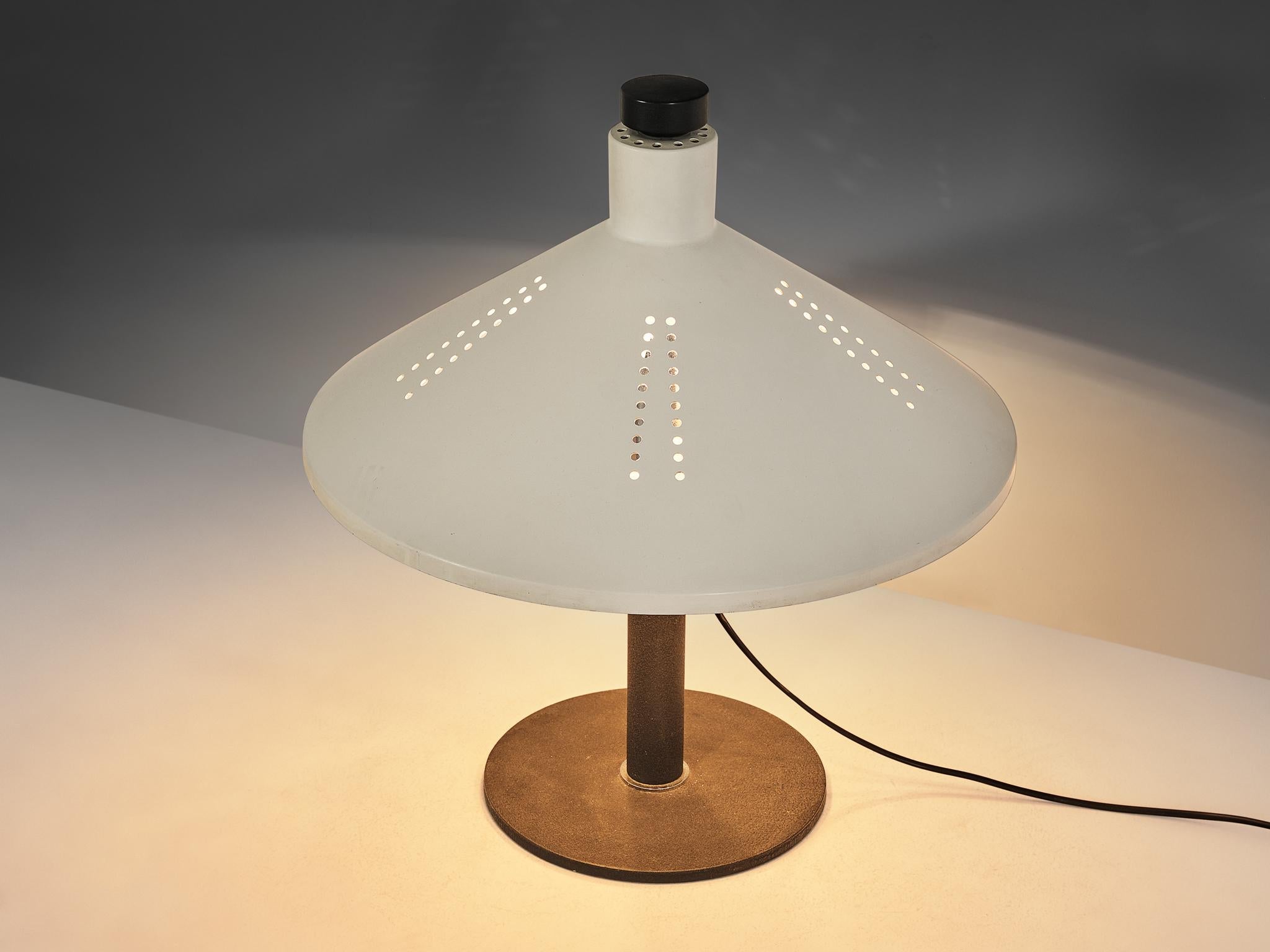 Gino Sarfatti for Arteluce 609 Table Lamp in Aluminum and Cast Iron