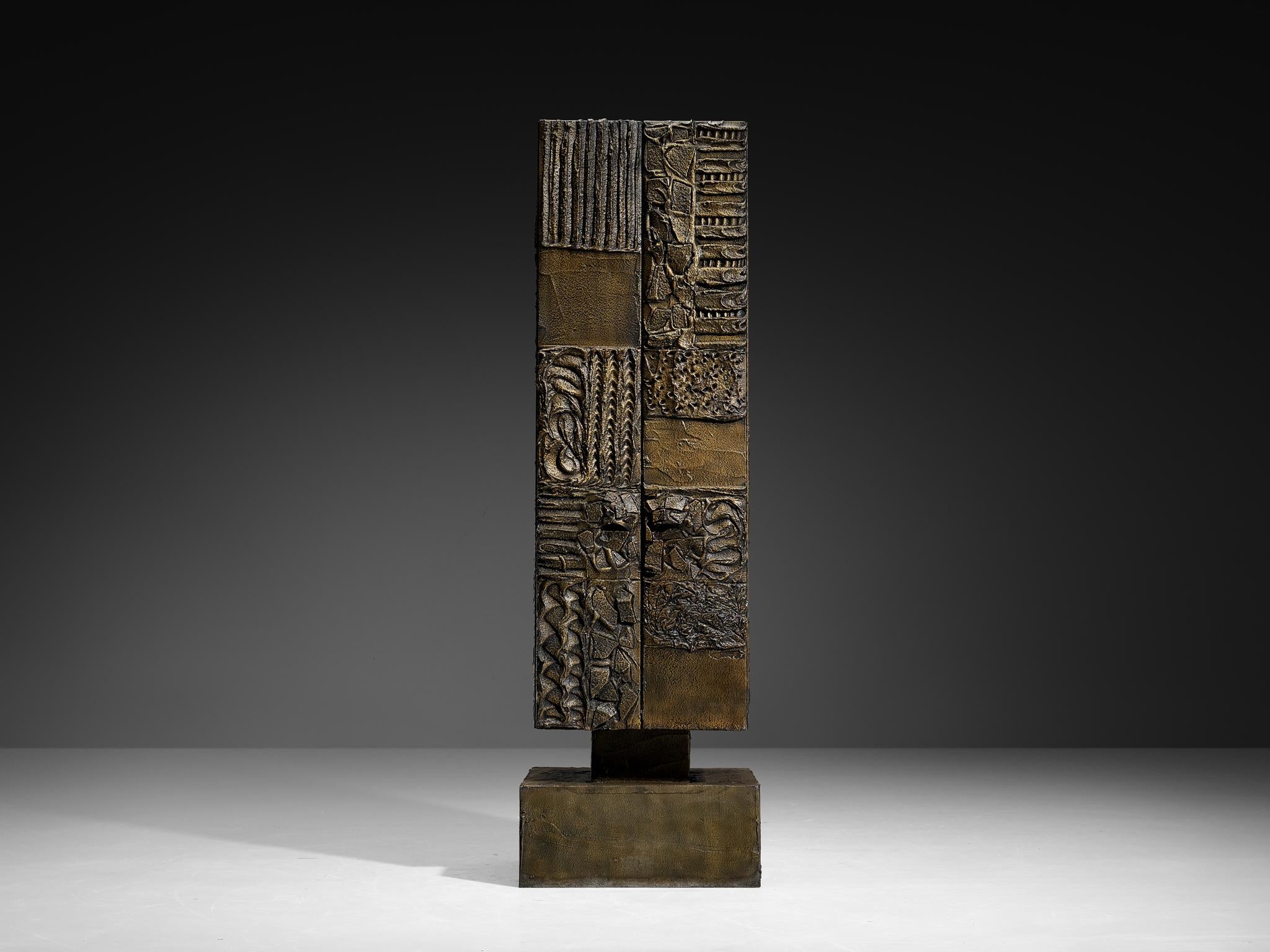 Rare Paul Evans for Paul Evans Studio 'PE72' Cabinet in Sculpted Bronze