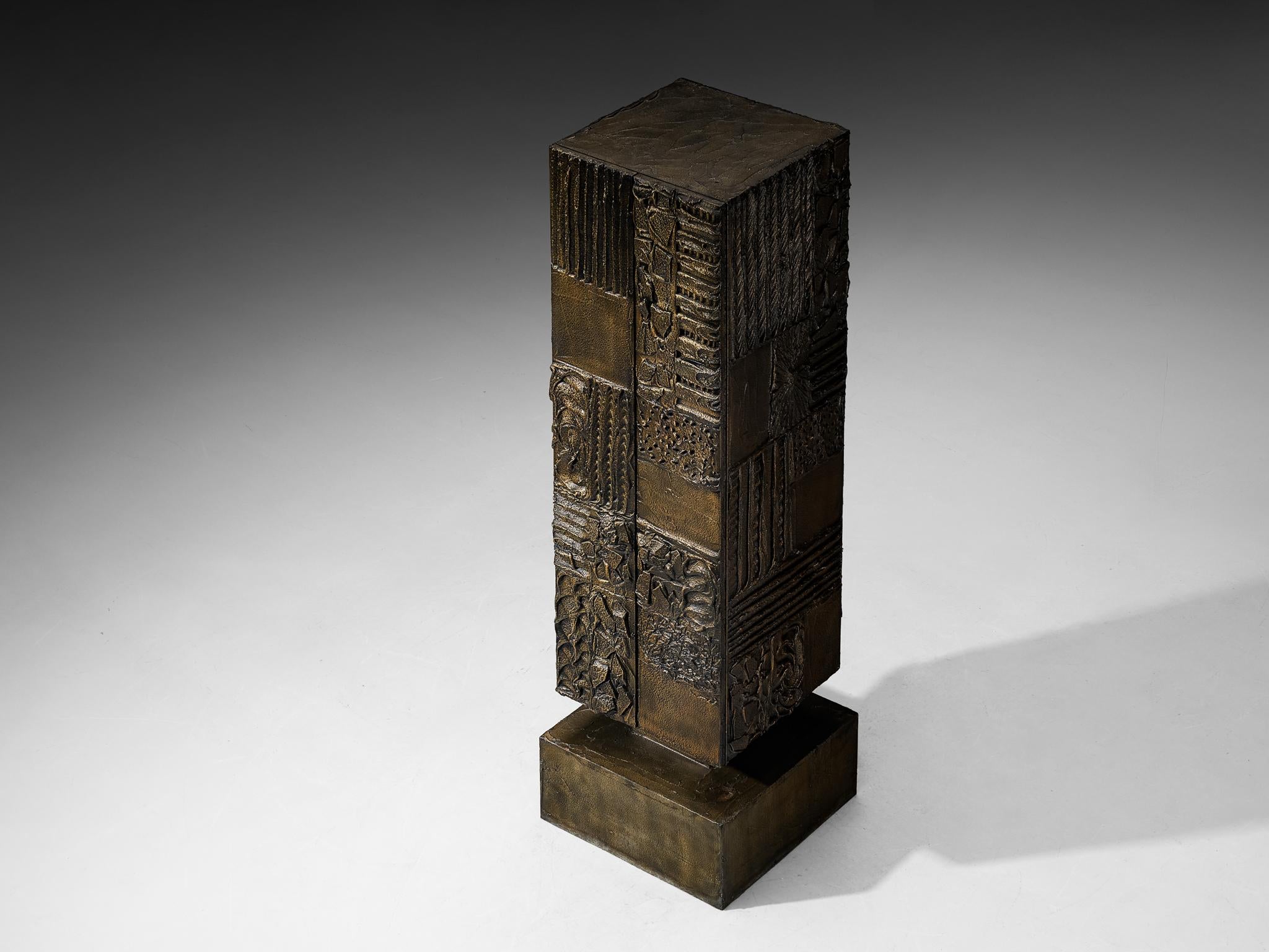 Rare Paul Evans for Paul Evans Studio 'PE72' Cabinet in Sculpted Bronze