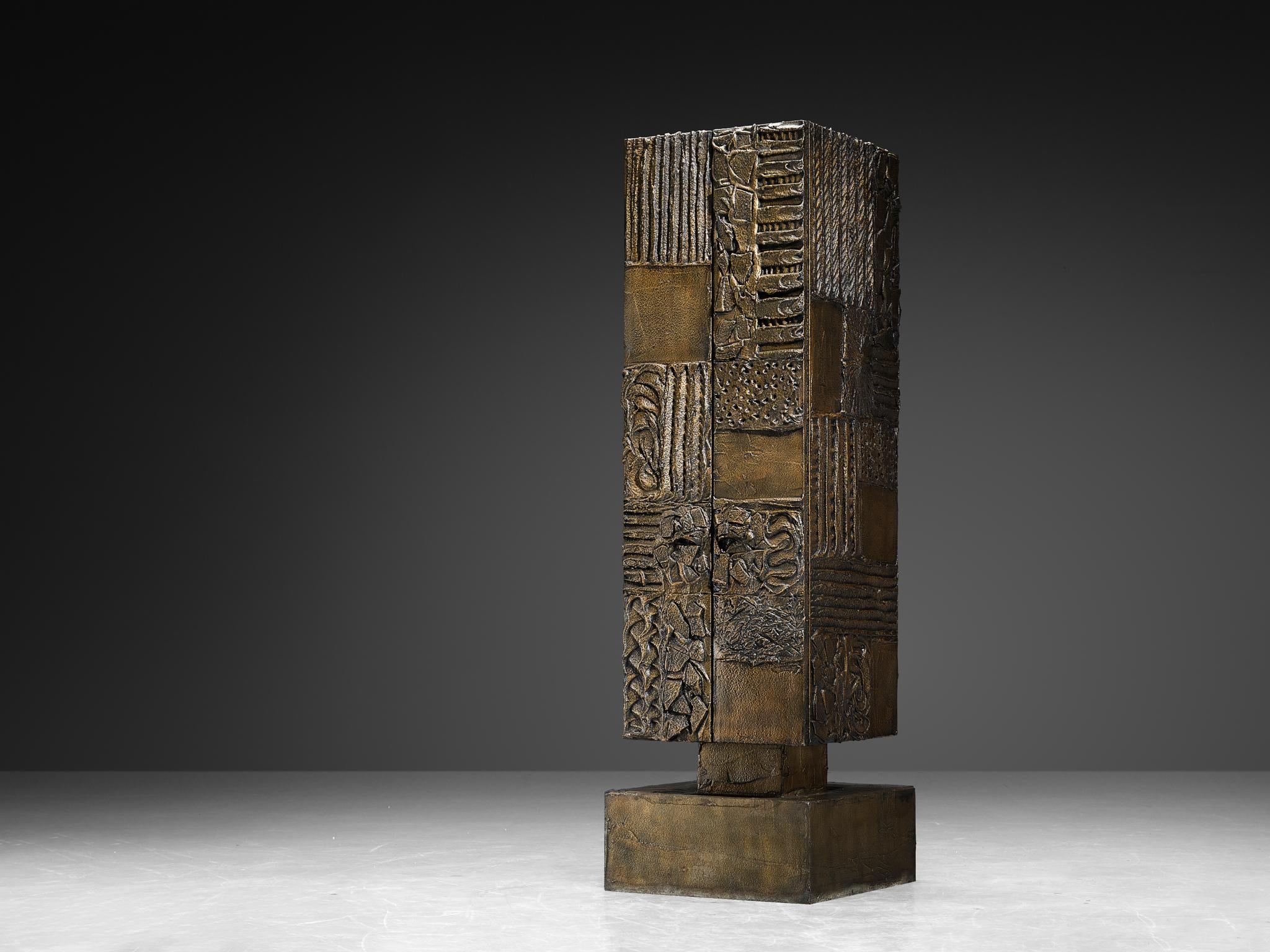 Rare Paul Evans for Paul Evans Studio 'PE72' Cabinet in Sculpted Bronze