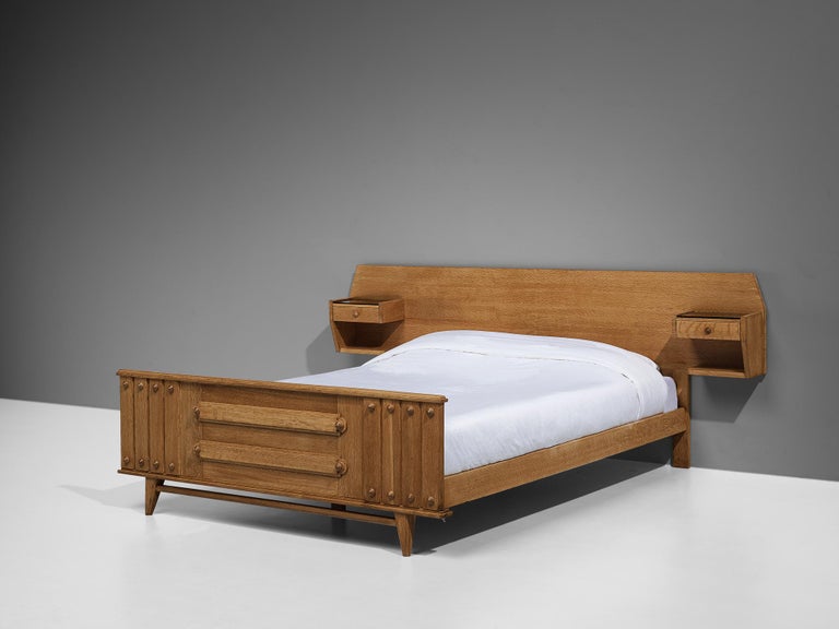 French Double Bed in Oak