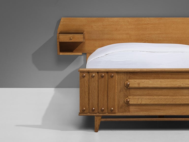 French Double Bed in Oak