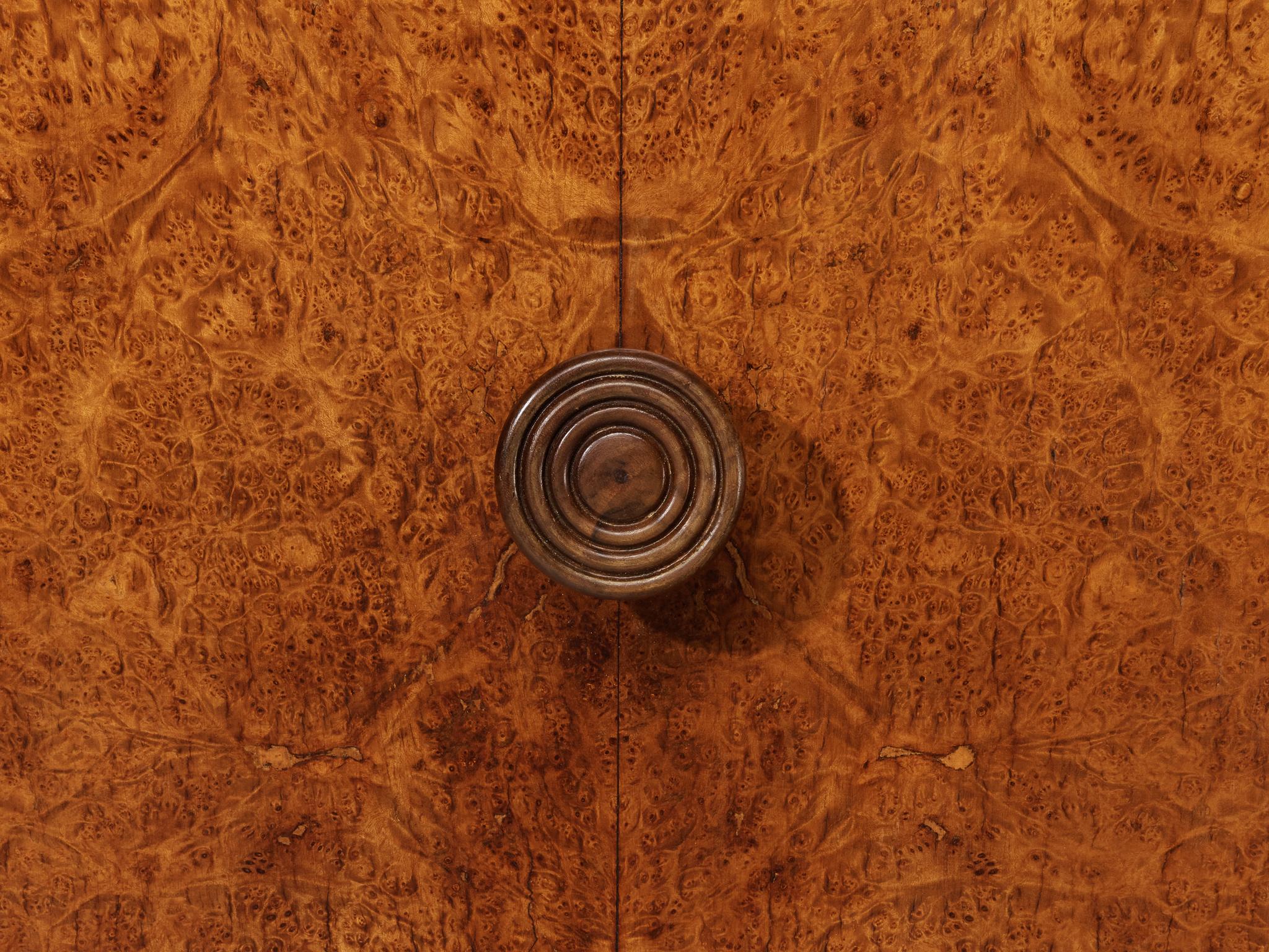 Italian Highboard with Grissinato Carvings in Walnut