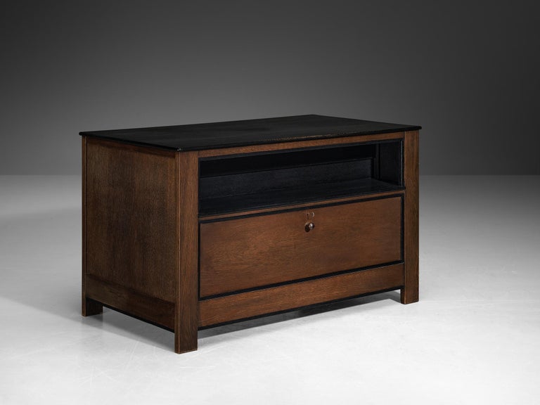 Dutch Art Deco Writing Desk in Oak