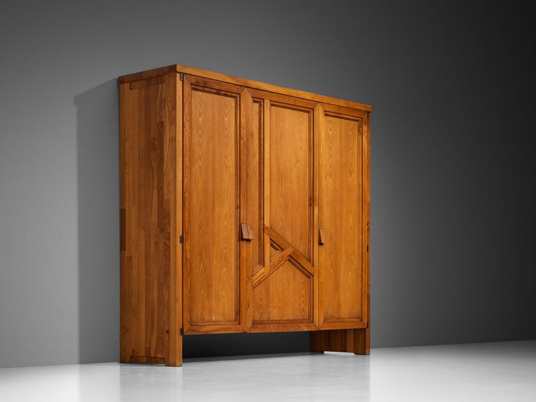 Rare Pierre Chapo 'Goya' Highboard in Solid Elm