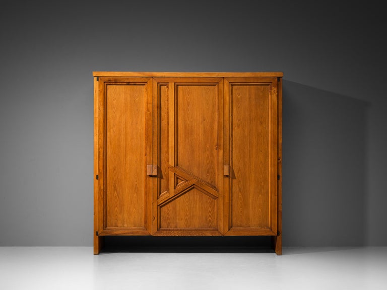 Rare Pierre Chapo 'Goya' Highboard in Solid Elm