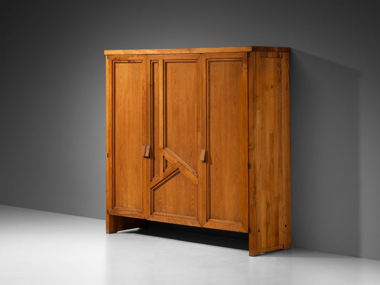 Rare Pierre Chapo 'Goya' Highboard in Solid Elm