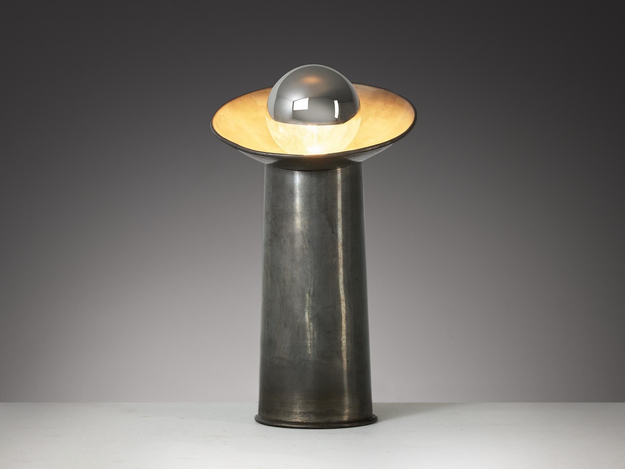 Gjlla Giani for Nucleo Sormani ‘Radar’ Table Lamp in Pewter