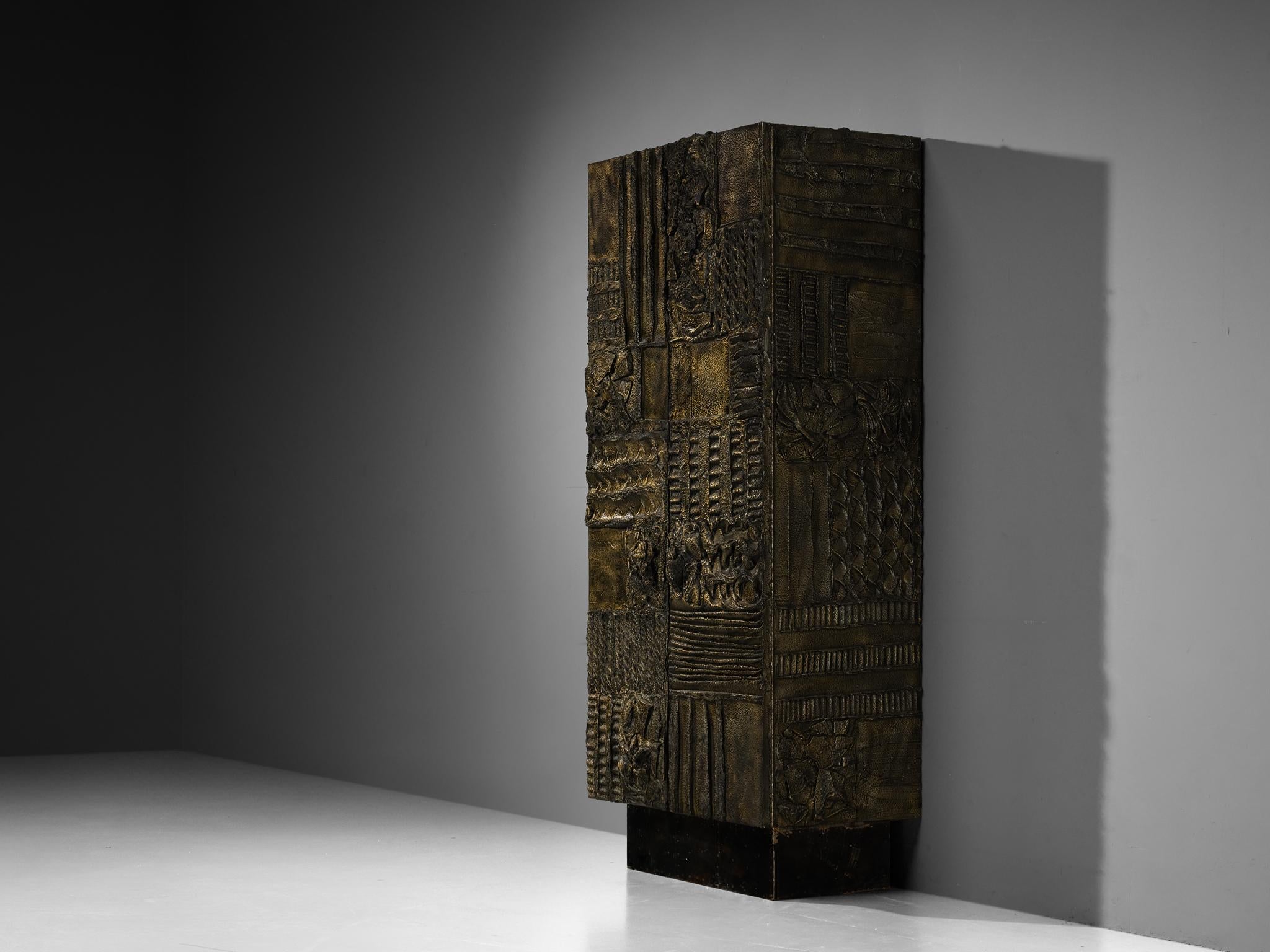 Rare Paul Evans for Paul Evans Studio 'PE43' Cabinet in Sculpted Bronze