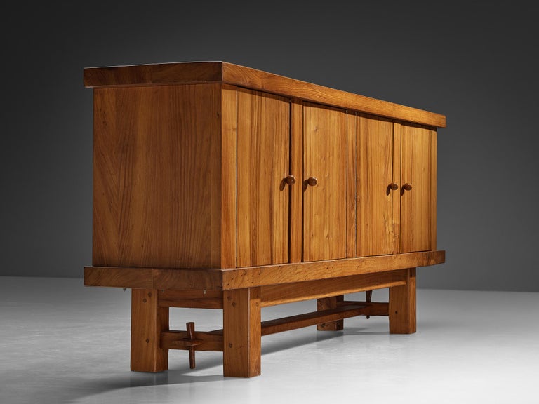 French Sideboard in Solid Elm by Skilled Craftsman