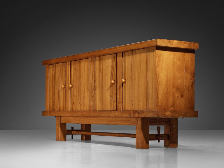 French Sideboard in Solid Elm by Skilled Craftsman