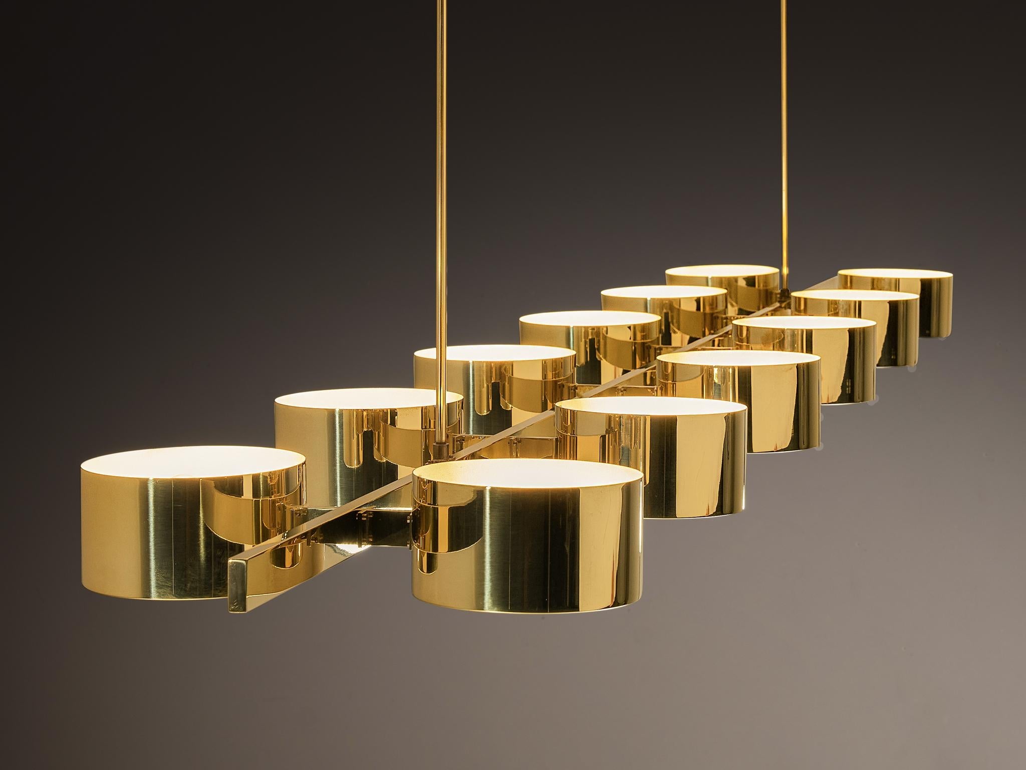 Hans-Agne Jakobsson 'T 261/12' Chandelier in Brass