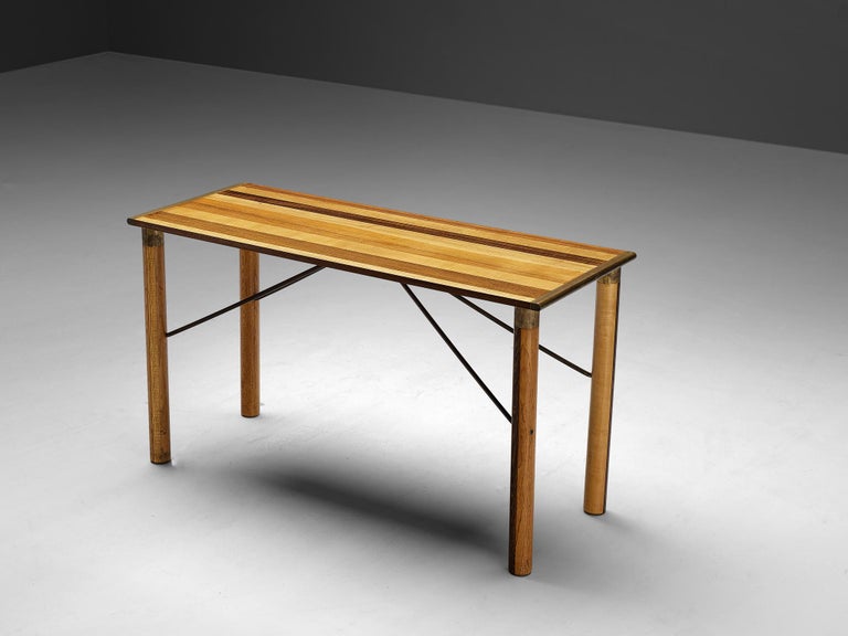 Afra & Tobia Scarpa 'Benetton' Consoles in Mixed Wood and Brass