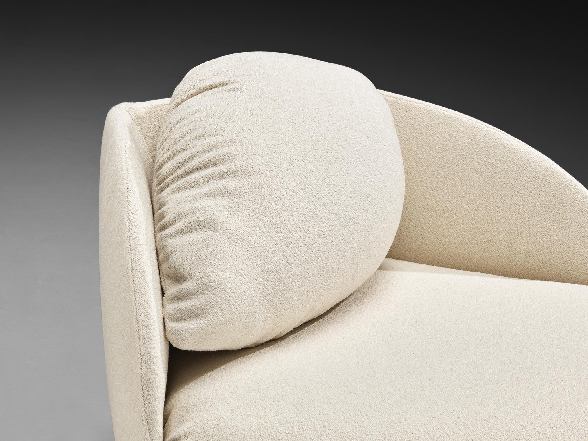 Hans Hopfer for Roche Bobois Post-Modern Lounge in Off-White Fabric