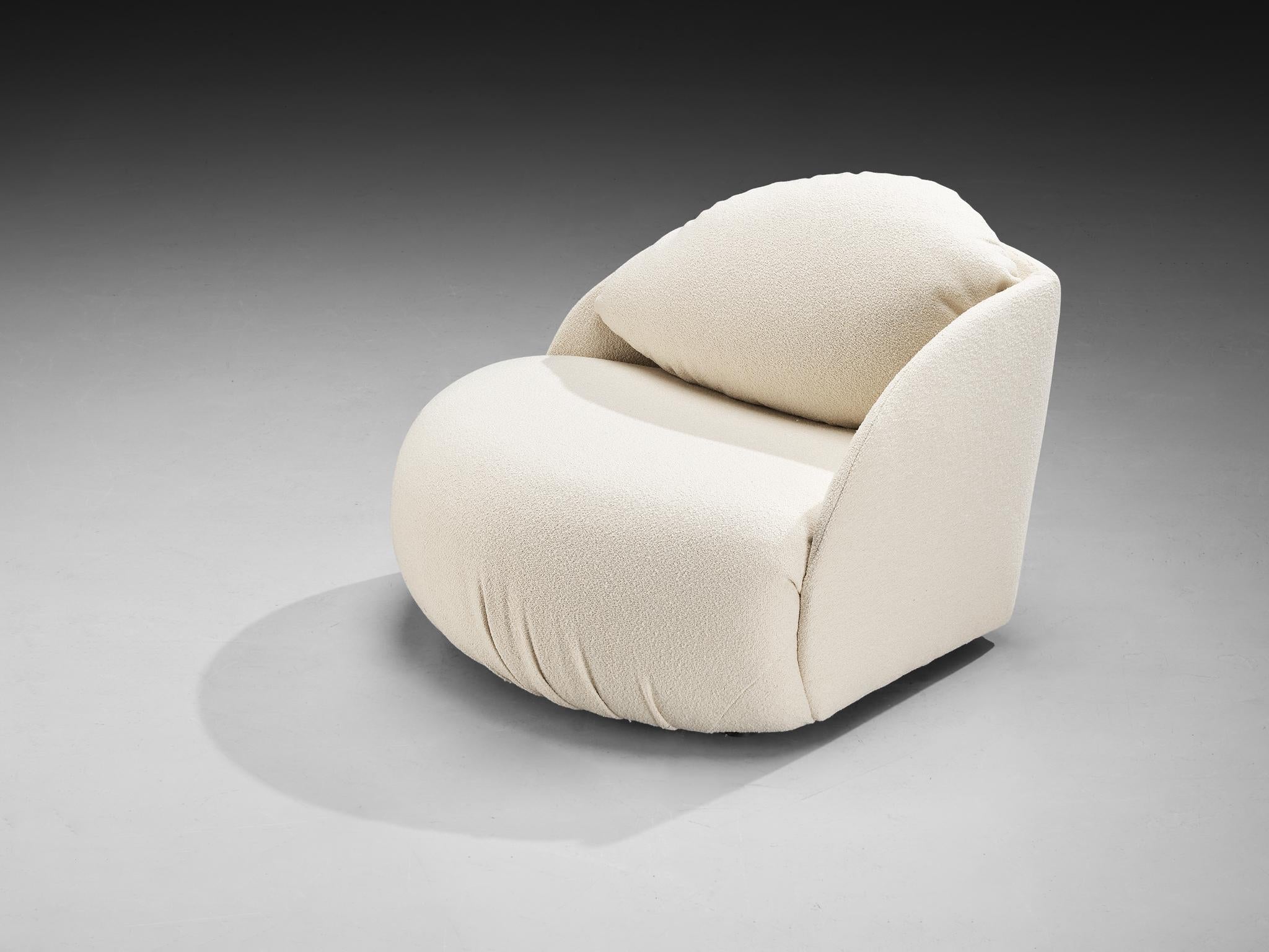 Hans Hopfer for Roche Bobois Post-Modern Lounge in Off-White Fabric