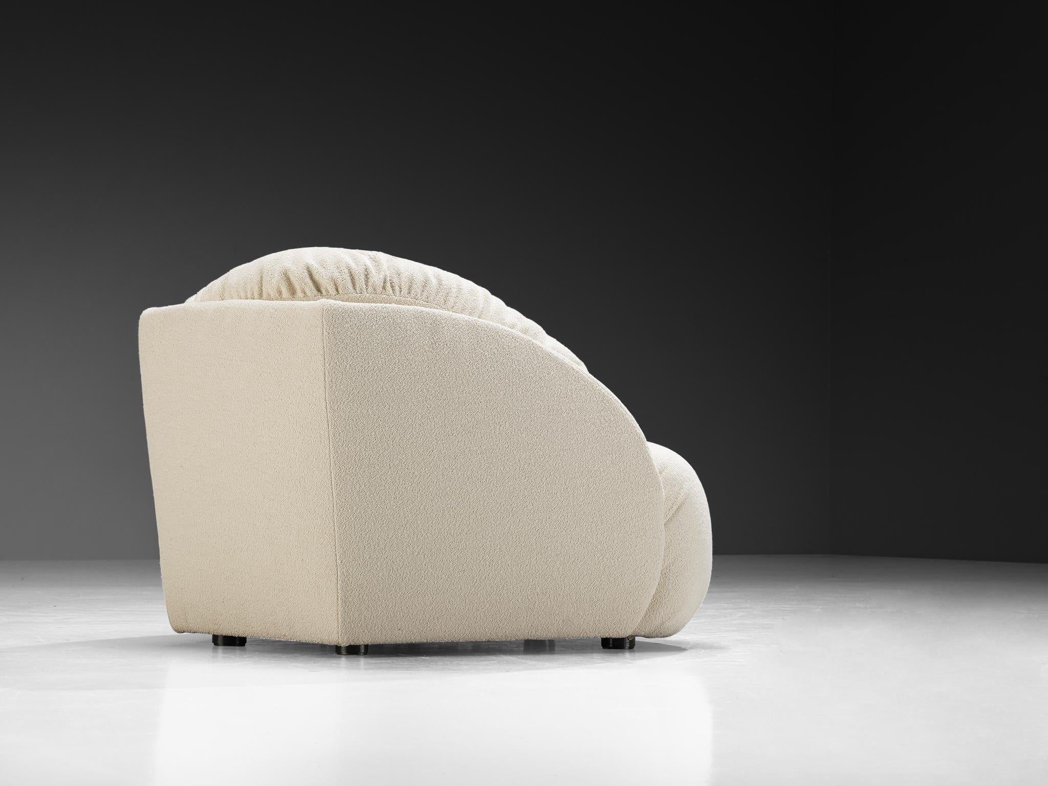 Hans Hopfer for Roche Bobois Post-Modern Lounge in Off-White Fabric