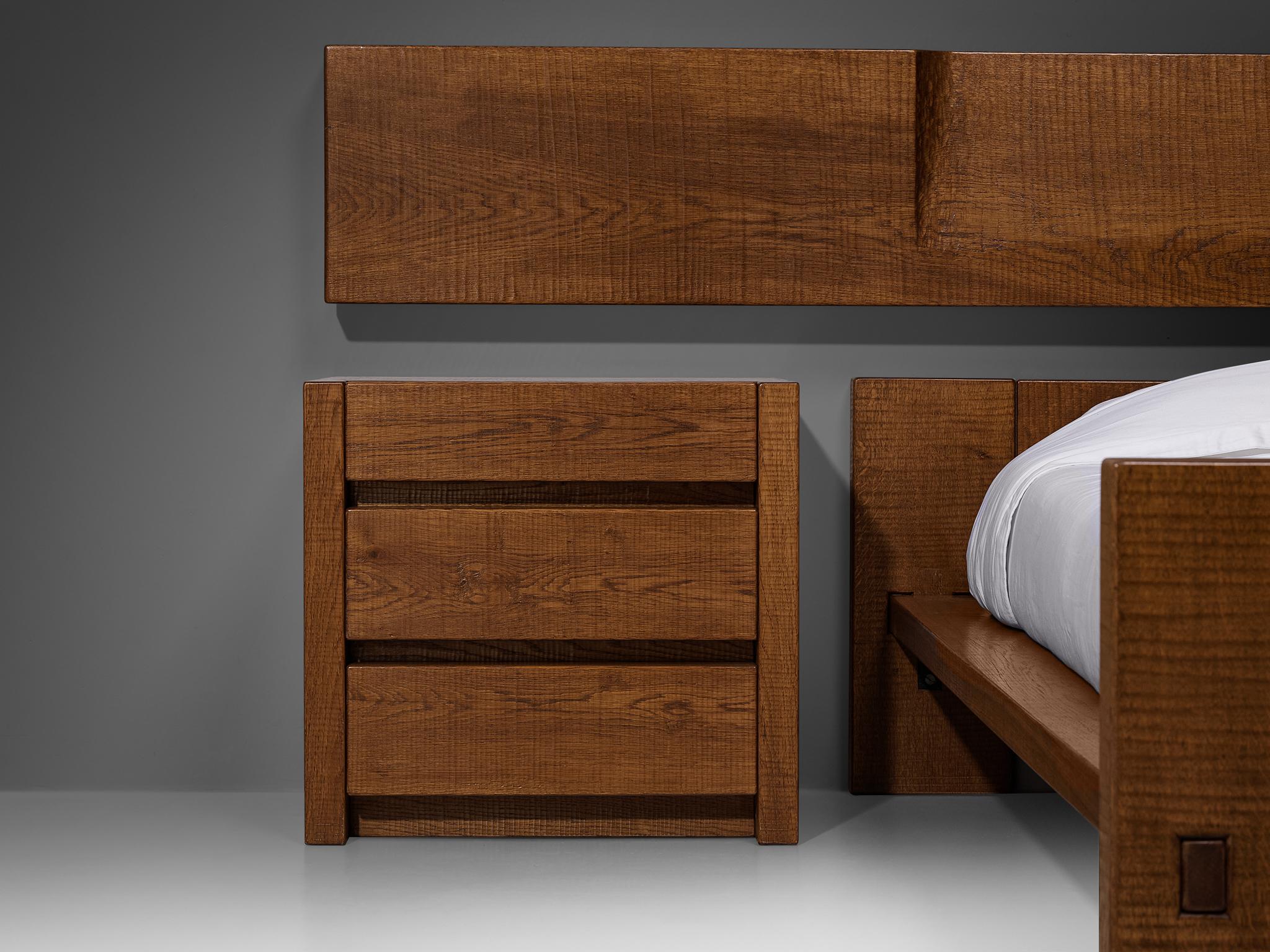 Giuseppe Rivadossi for Officina Rivadossi Bedroom Set in Oak