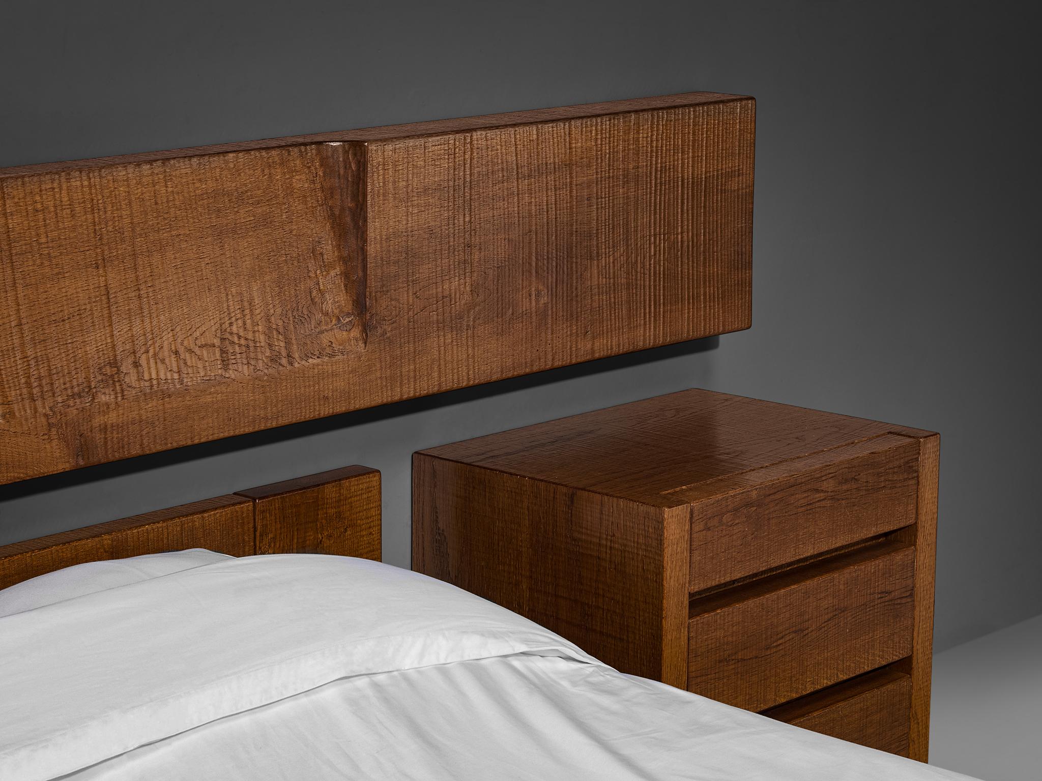 Giuseppe Rivadossi for Officina Rivadossi Bedroom Set in Oak