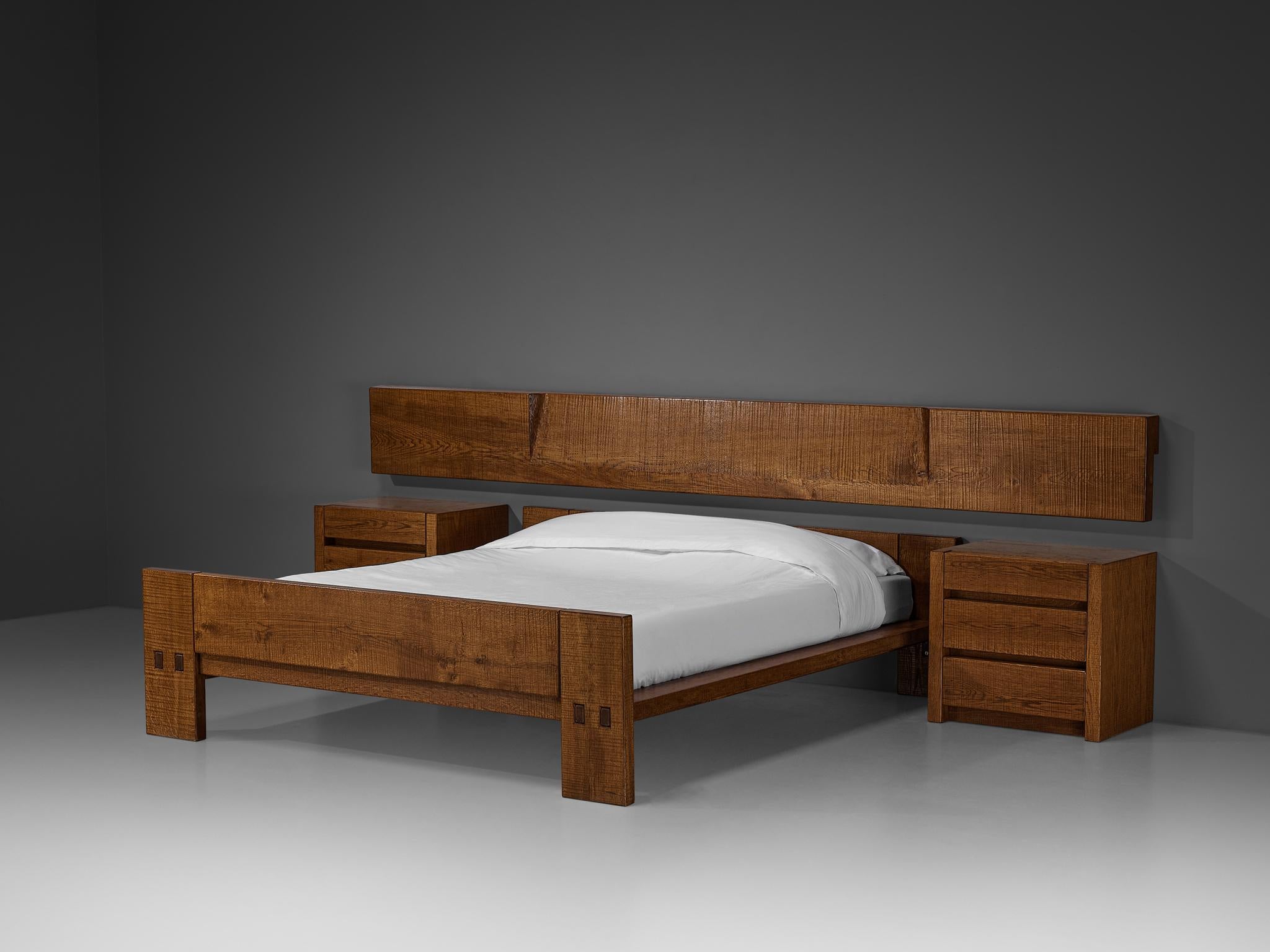 Giuseppe Rivadossi for Officina Rivadossi Bedroom Set in Oak