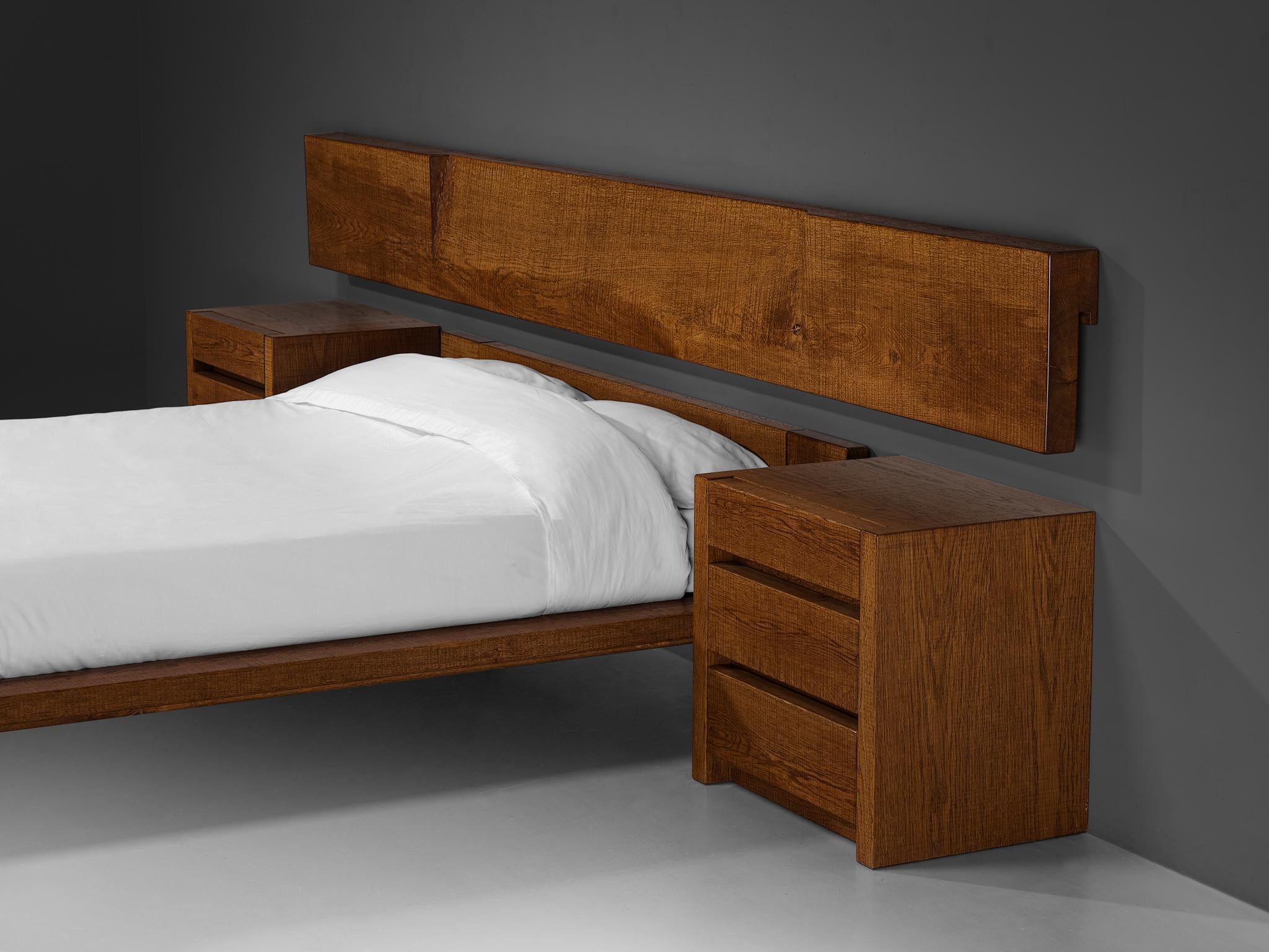 Giuseppe Rivadossi for Officina Rivadossi Bedroom Set in Oak