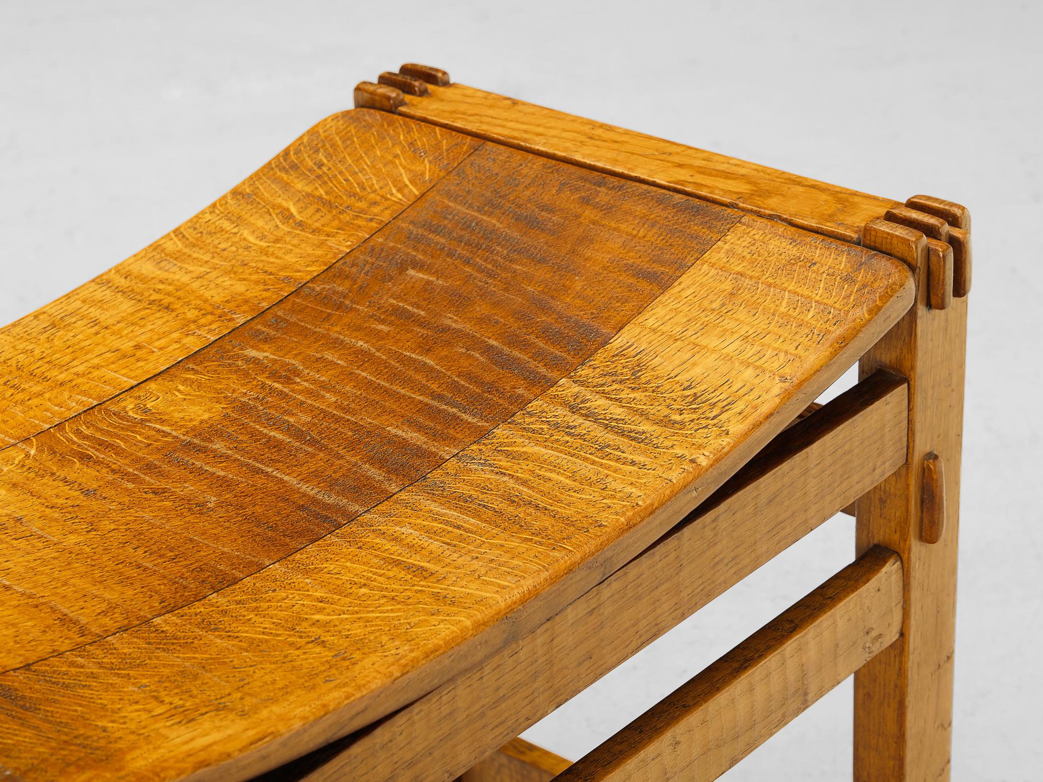 Giuseppe Rivadossi Pair of Stools in Oak