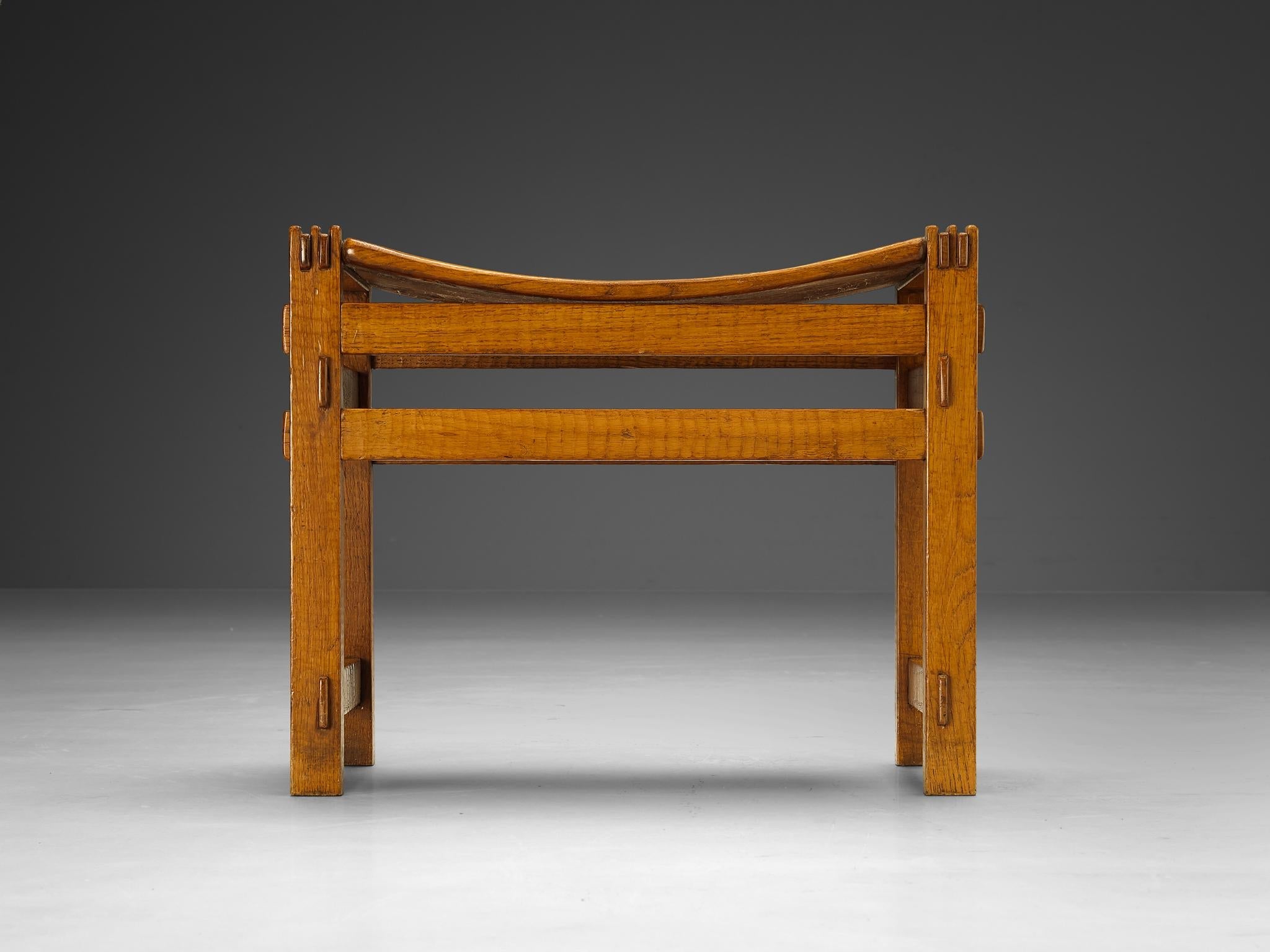 Giuseppe Rivadossi Pair of Stools in Oak