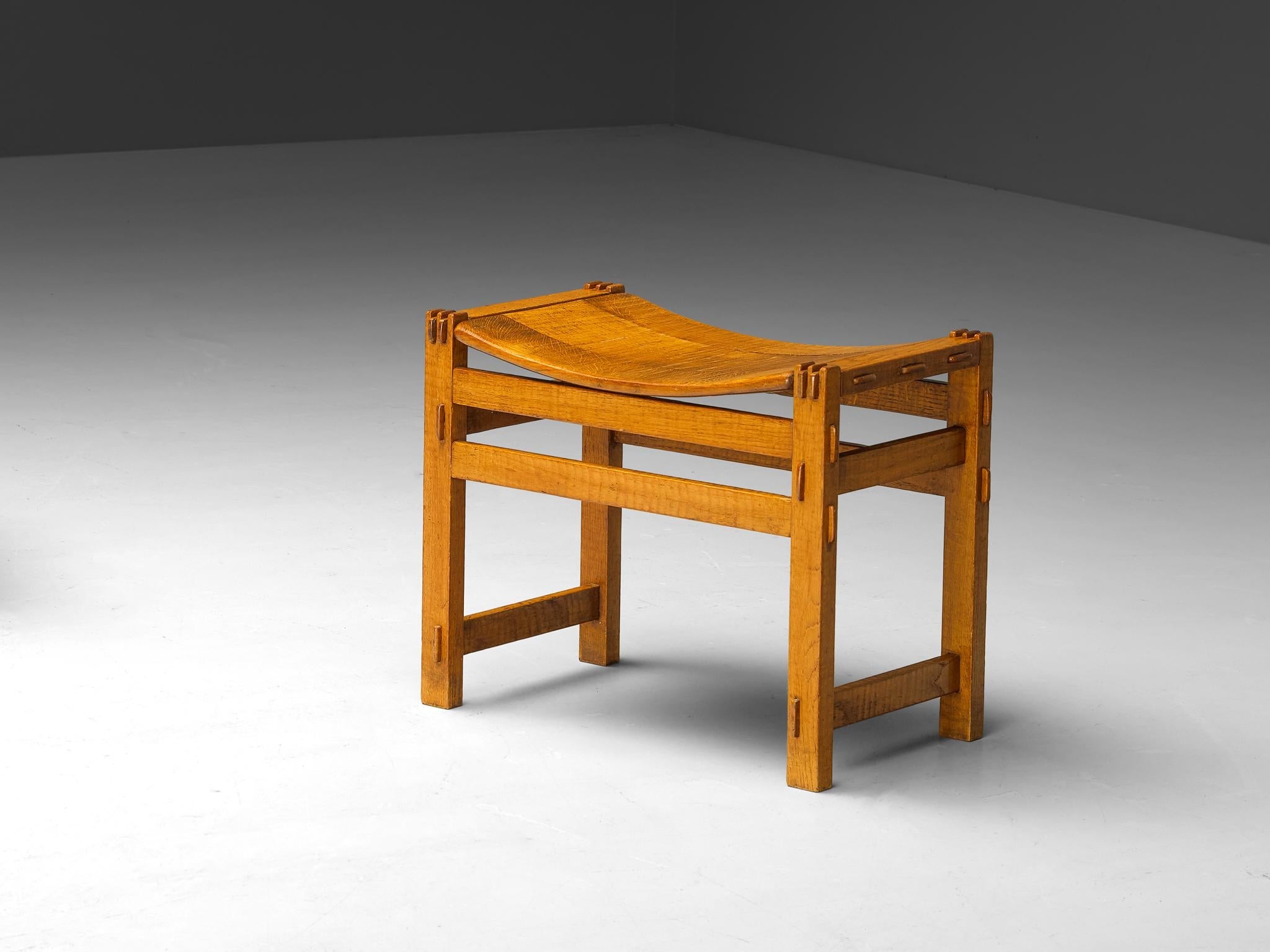 Giuseppe Rivadossi Pair of Stools in Oak