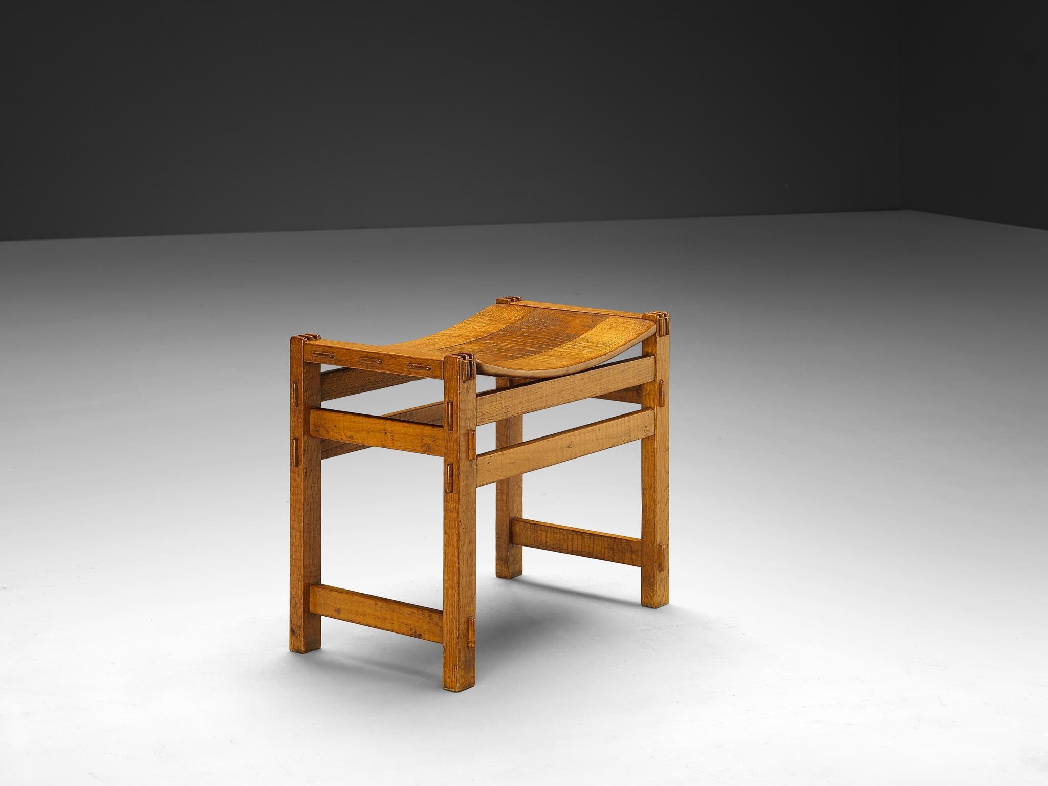 Giuseppe Rivadossi Pair of Stools in Oak